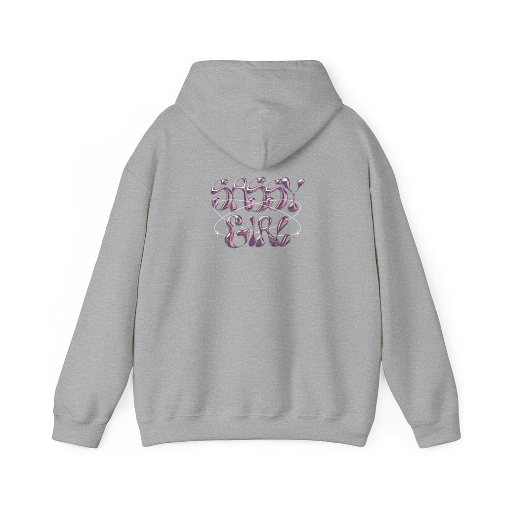 Hoodie — "Shady Girl" Retro Pink Marble Graphic Hoodie