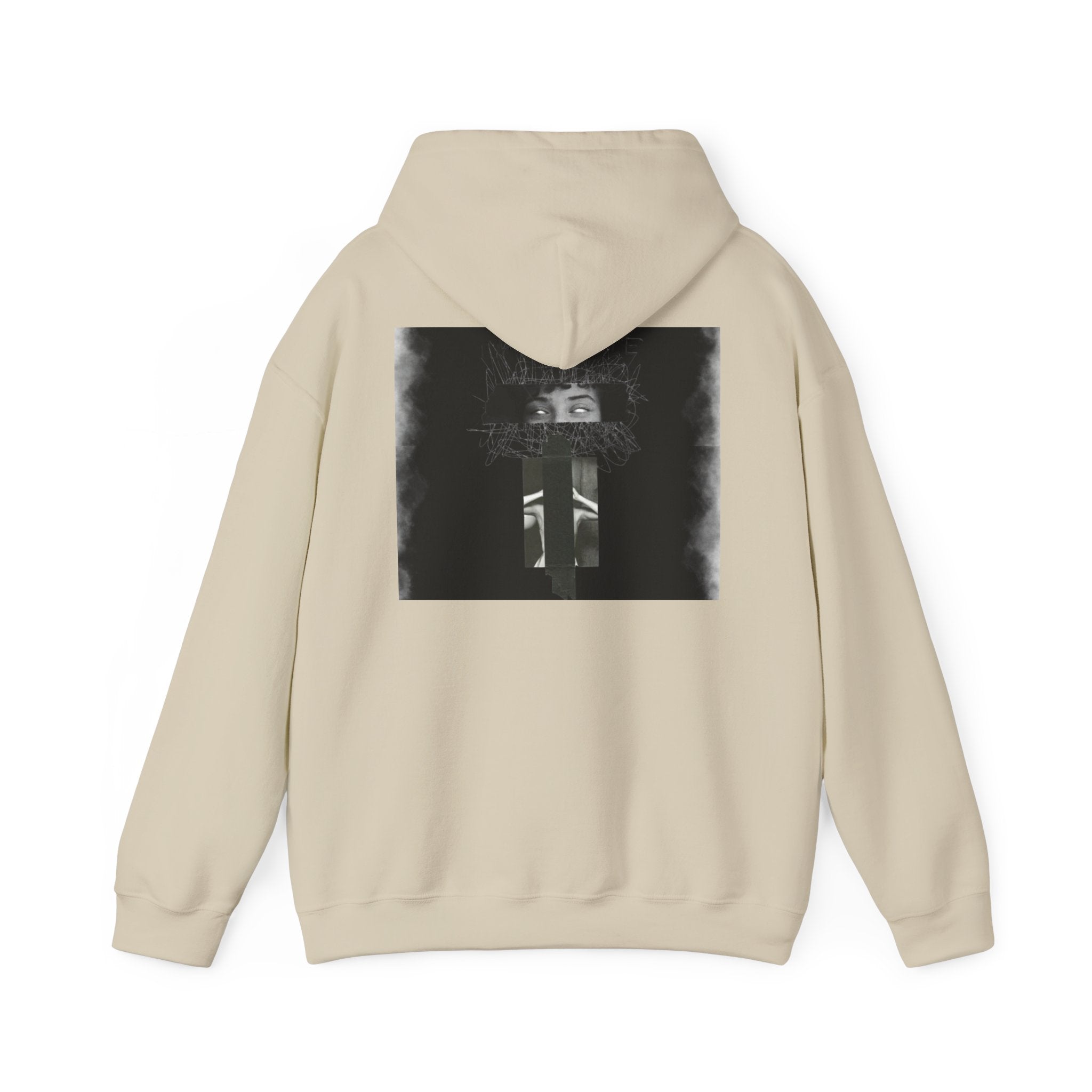 Mystic Window Hoodie — Gothic Portrait Smoke Graphic Hooded Sweatshirt
