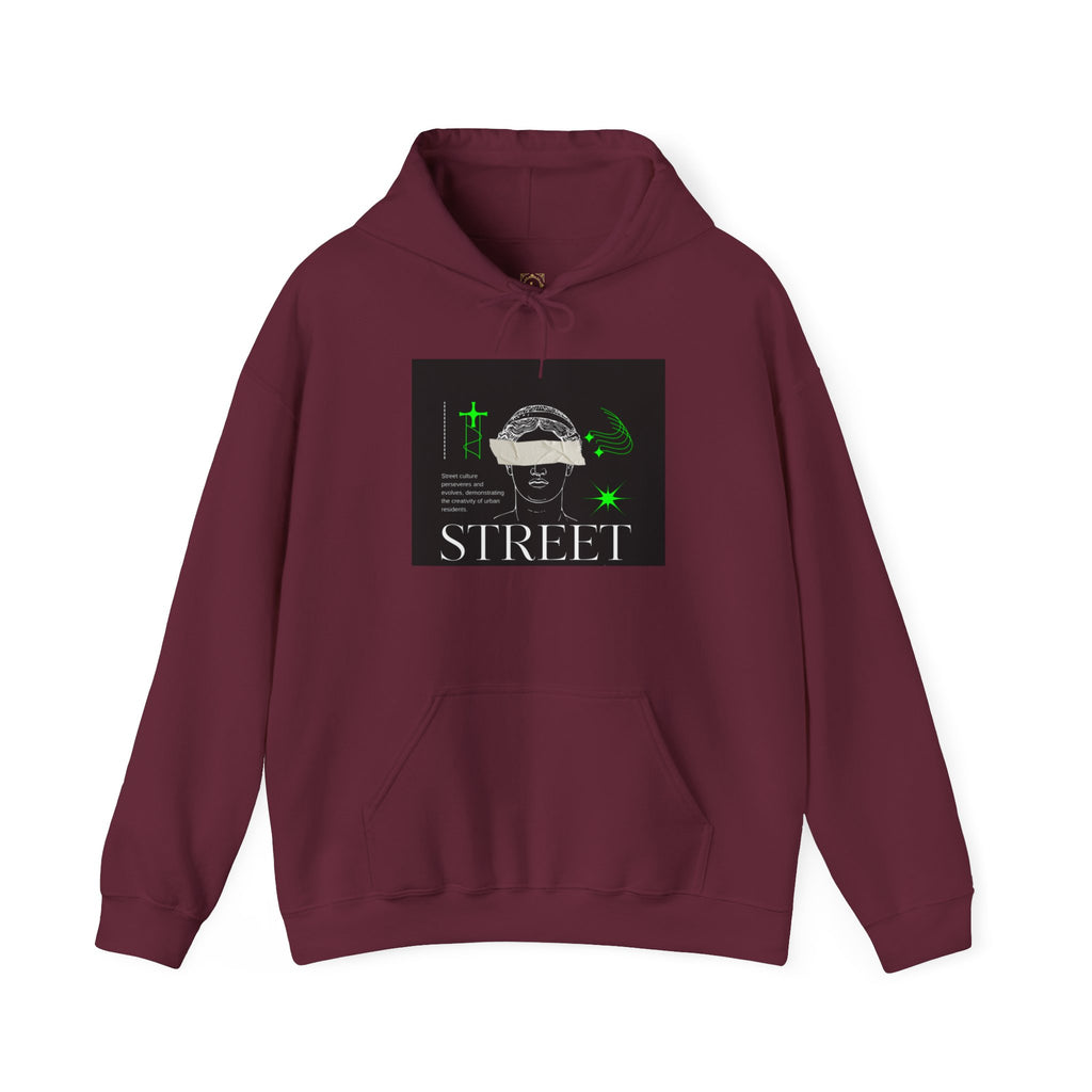 Street Culture Hoodie — Neon Green Graphic Urban Skull Sweatshirt