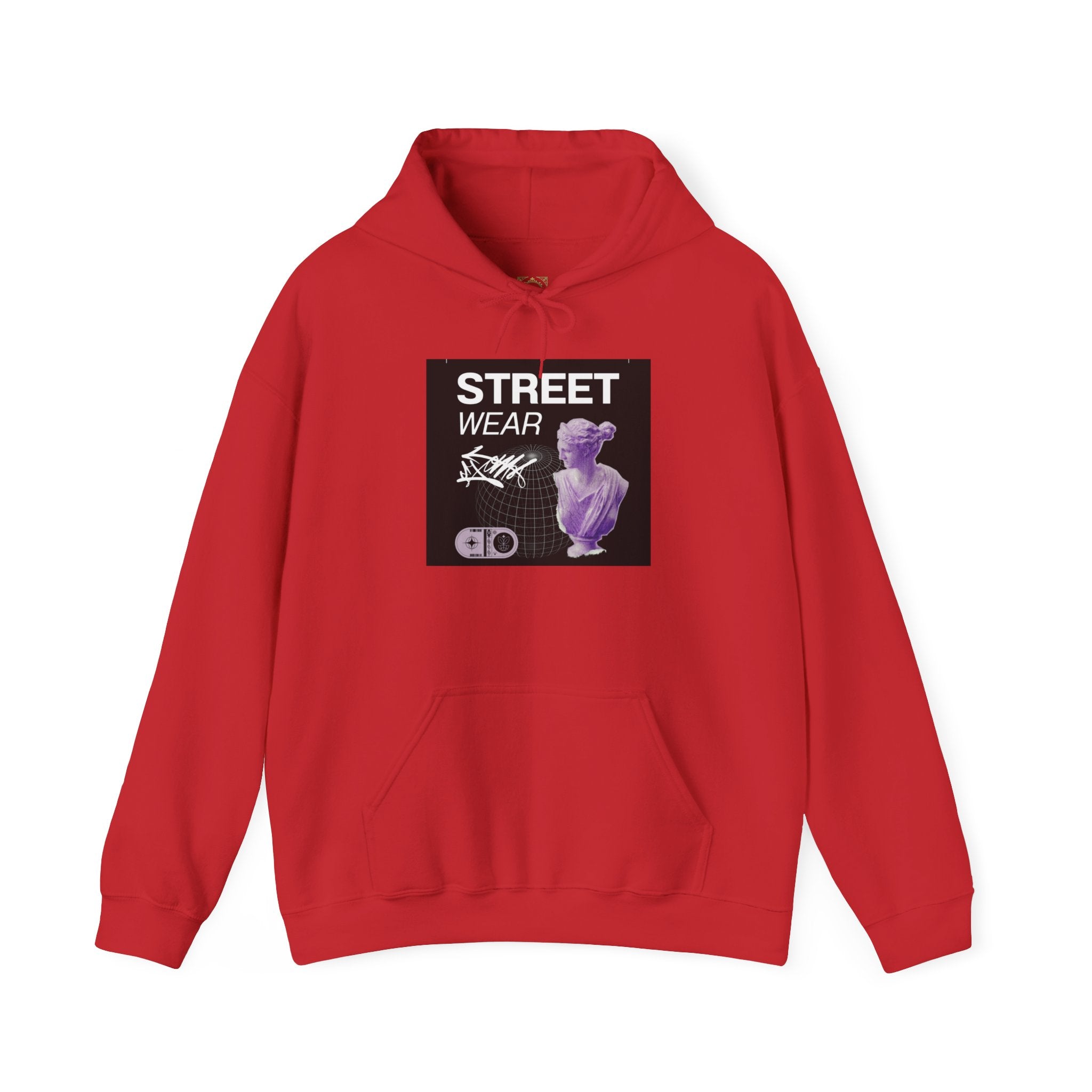 Streetwear Hoodie — 'STREET WEAR' Vaporwave Statue Graphic Pullover