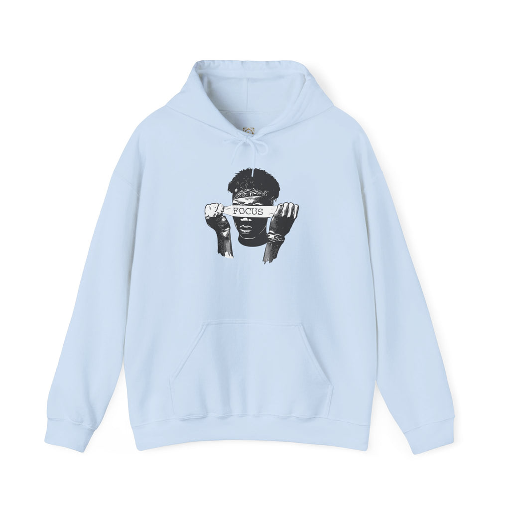 Focus Graphic Hoodie — Monochrome Motivational Streetwear