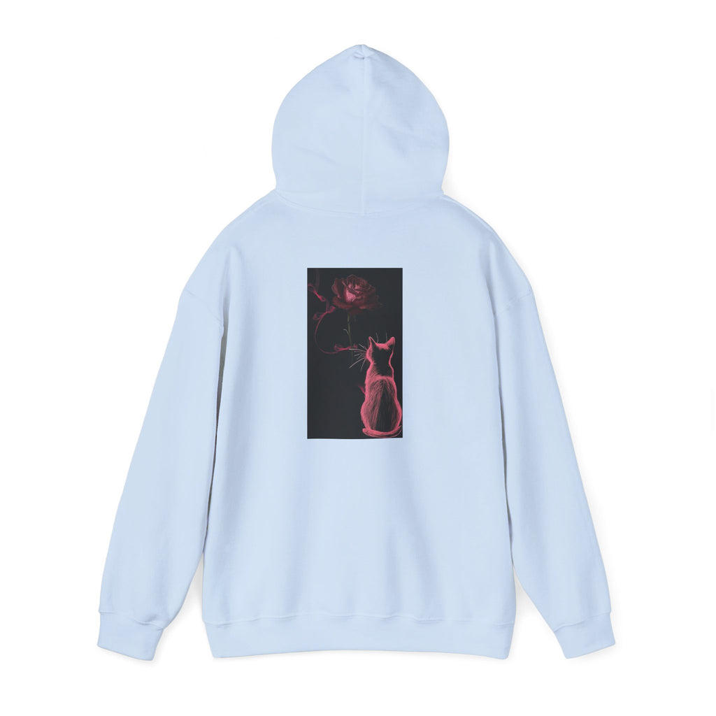 Cat Moonlight Hoodie — Neon Pink Cat Silhouette Sweatshirt