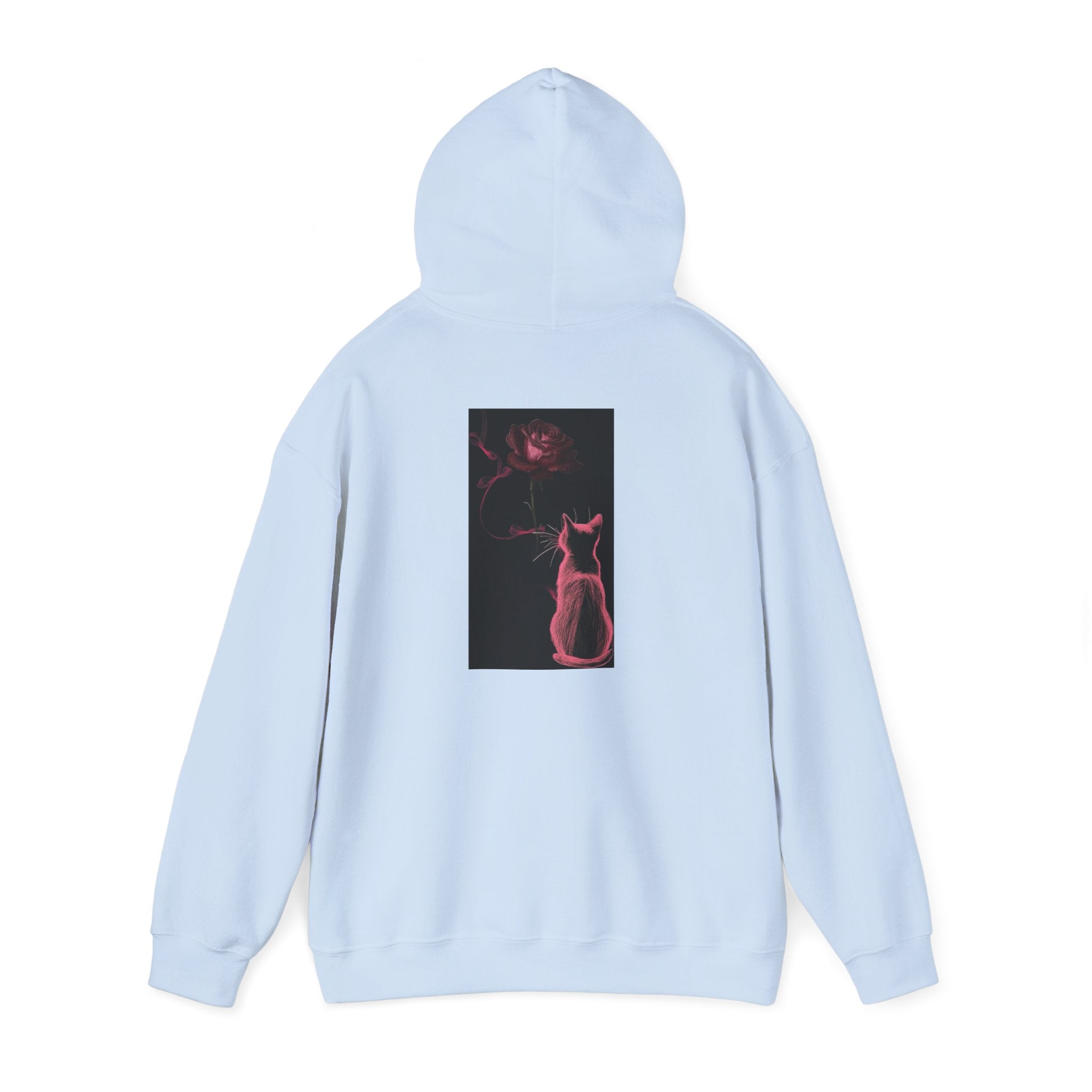 Cat Moonlight Hoodie — Neon Pink Cat Silhouette Sweatshirt