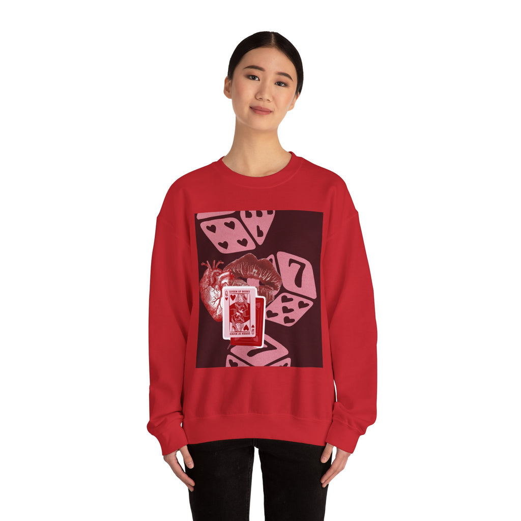 Lucky Heart Dice Crewneck Sweatshirt — 'Legaciess' Logo Back