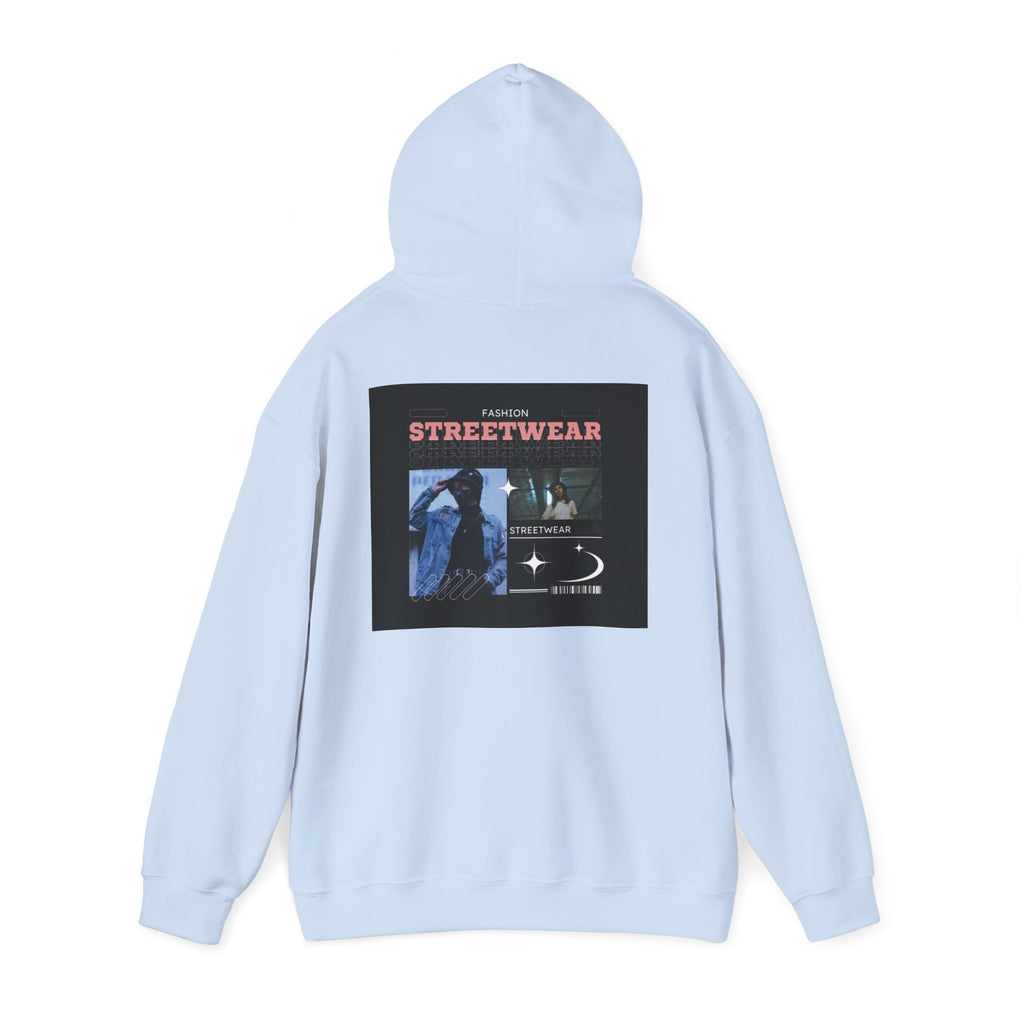 Streetwear Graphic Hoodie — Vintage Noir Collage "STREETWEAR" Design