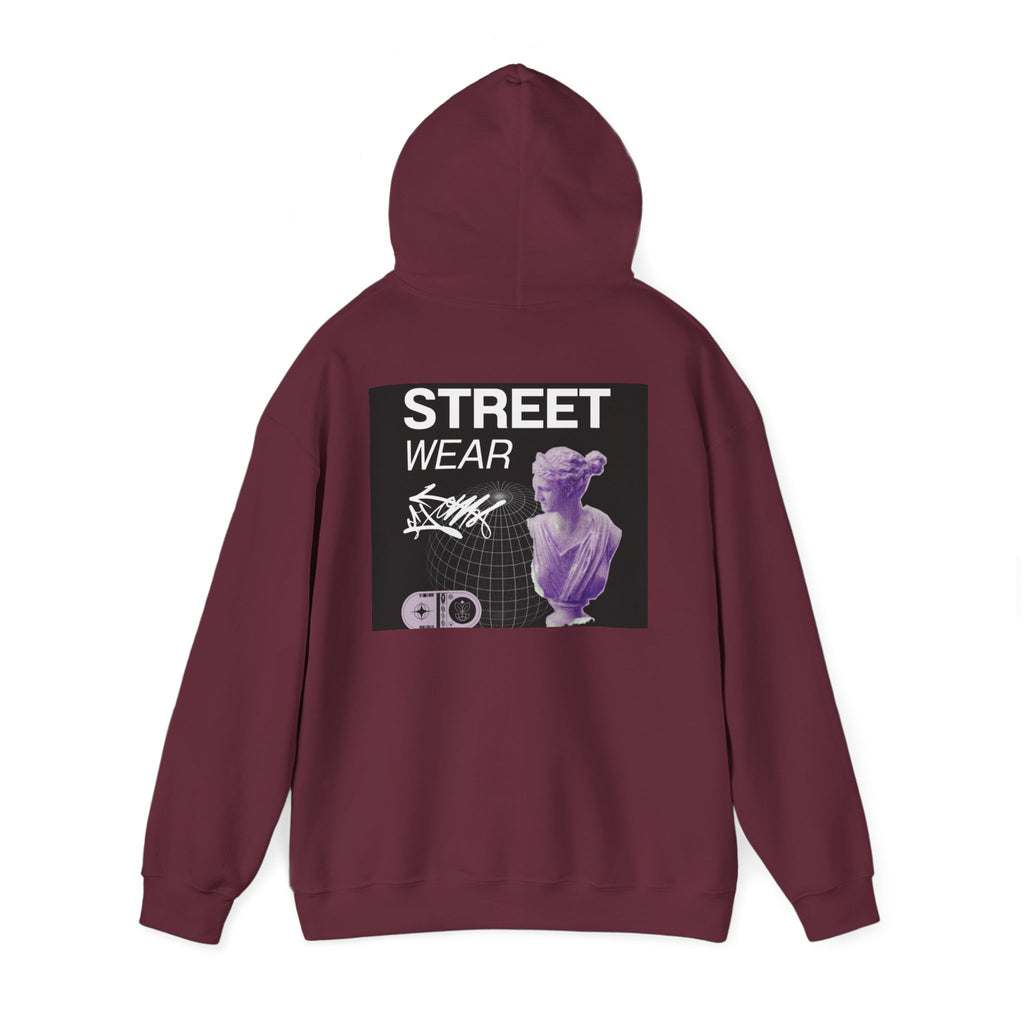 Streetwear Hoodie — 'STREET WEAR' Vaporwave Statue Graphic Pullover