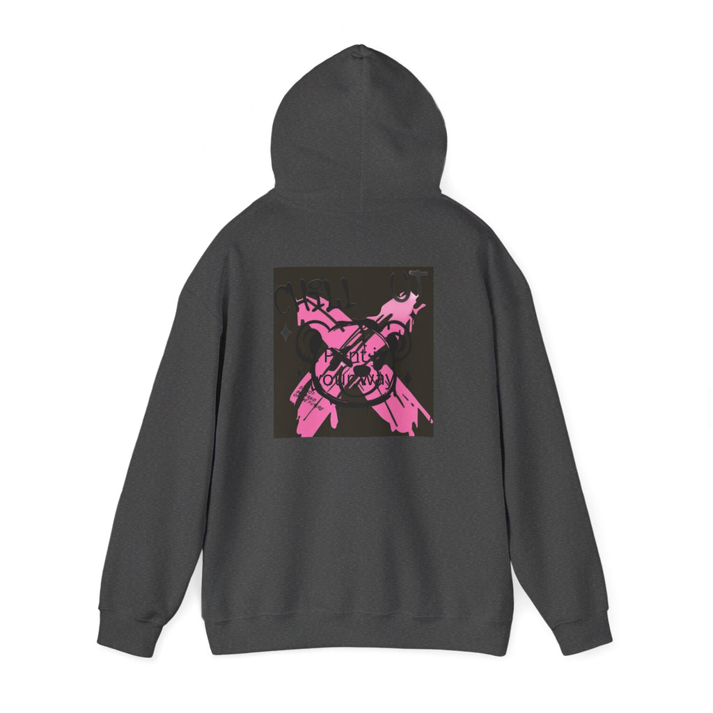 Crossed Guns Hoodie – Pink Retro Graphic Hooded Sweatshirt