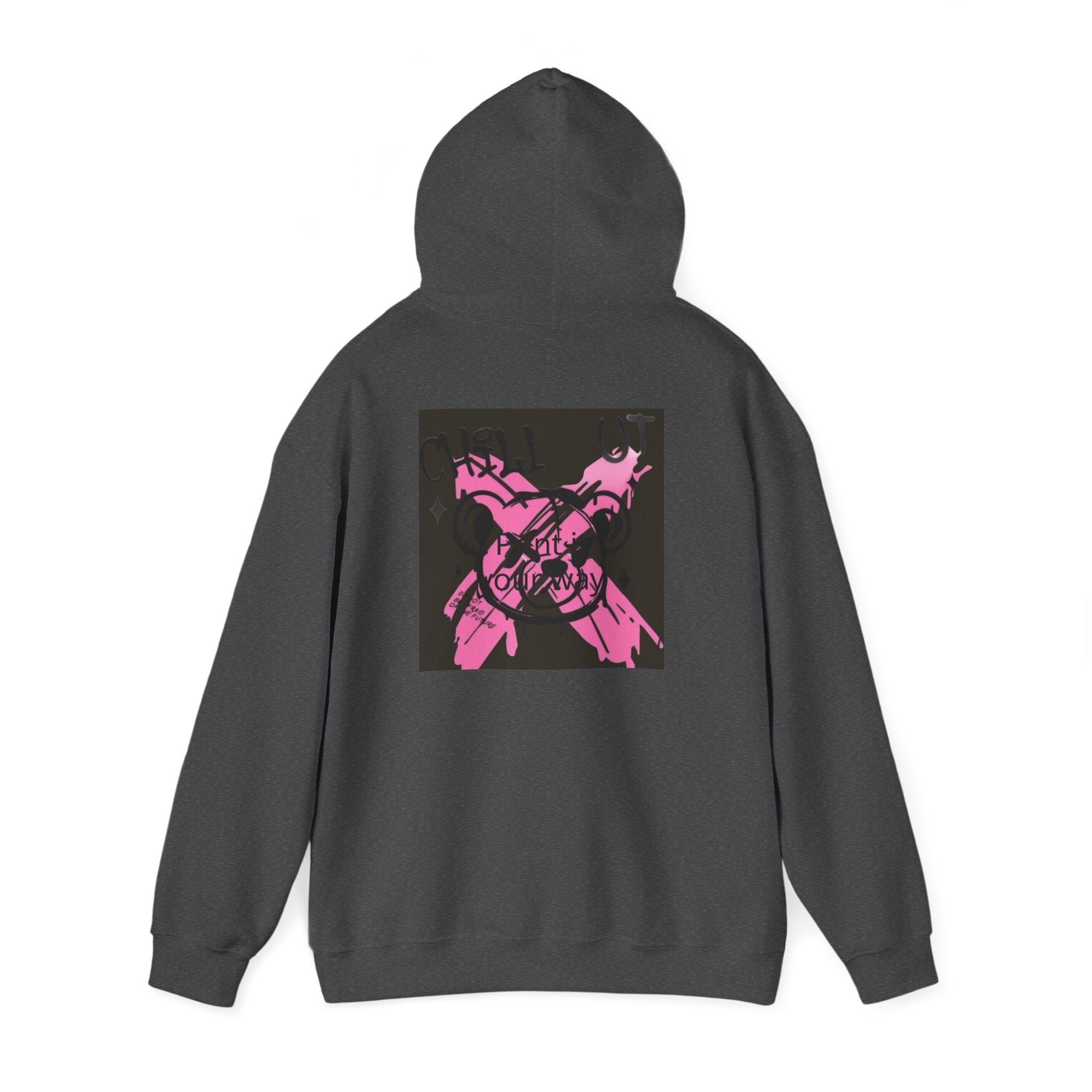 Crossed Guns Hoodie – Pink Retro Graphic Hooded Sweatshirt