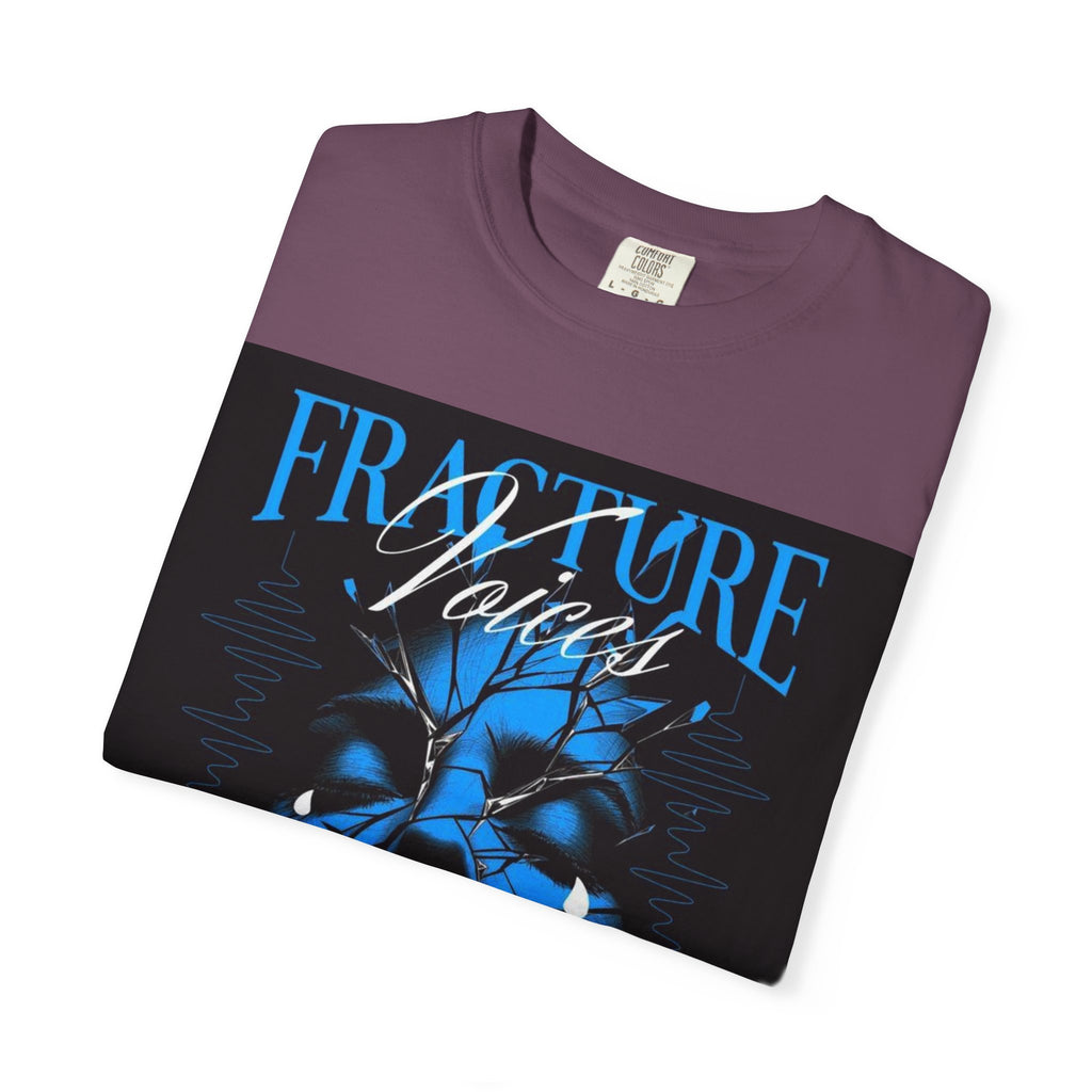 Graphic T-Shirt — "Fracture Voices" Blue Face Design (Back "Legaciess" Logo)