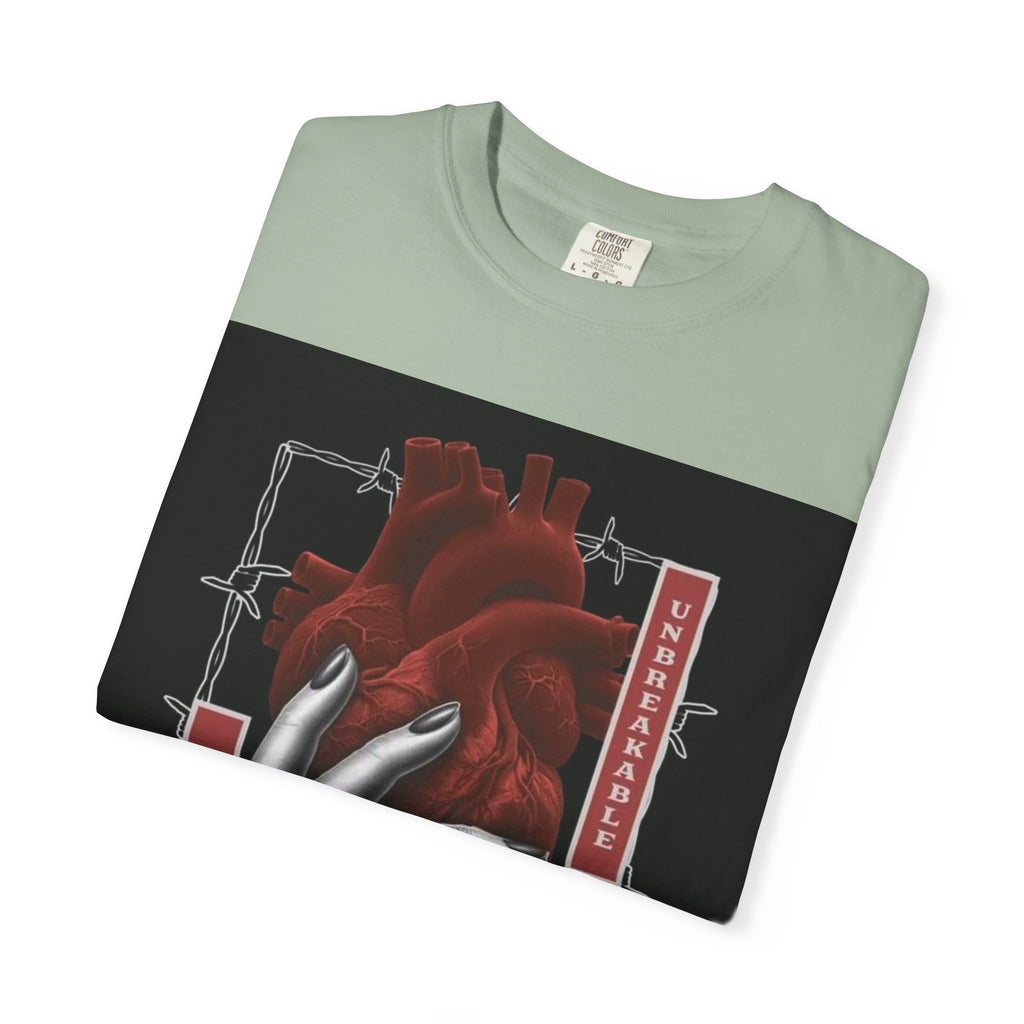 Graphic Heart & Hand T‑Shirt — 'Heartbeat' Gothic Streetwear Tee