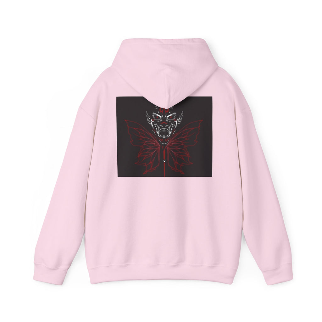 Demonic Butterfly Hoodie - Dark Gothic Skull Winged Design