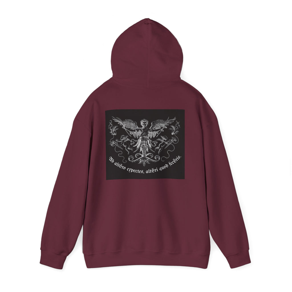 Phoenix Crest Hoodie — "We alone create, alone save, alone" Gothic Graphic Sweatshirt
