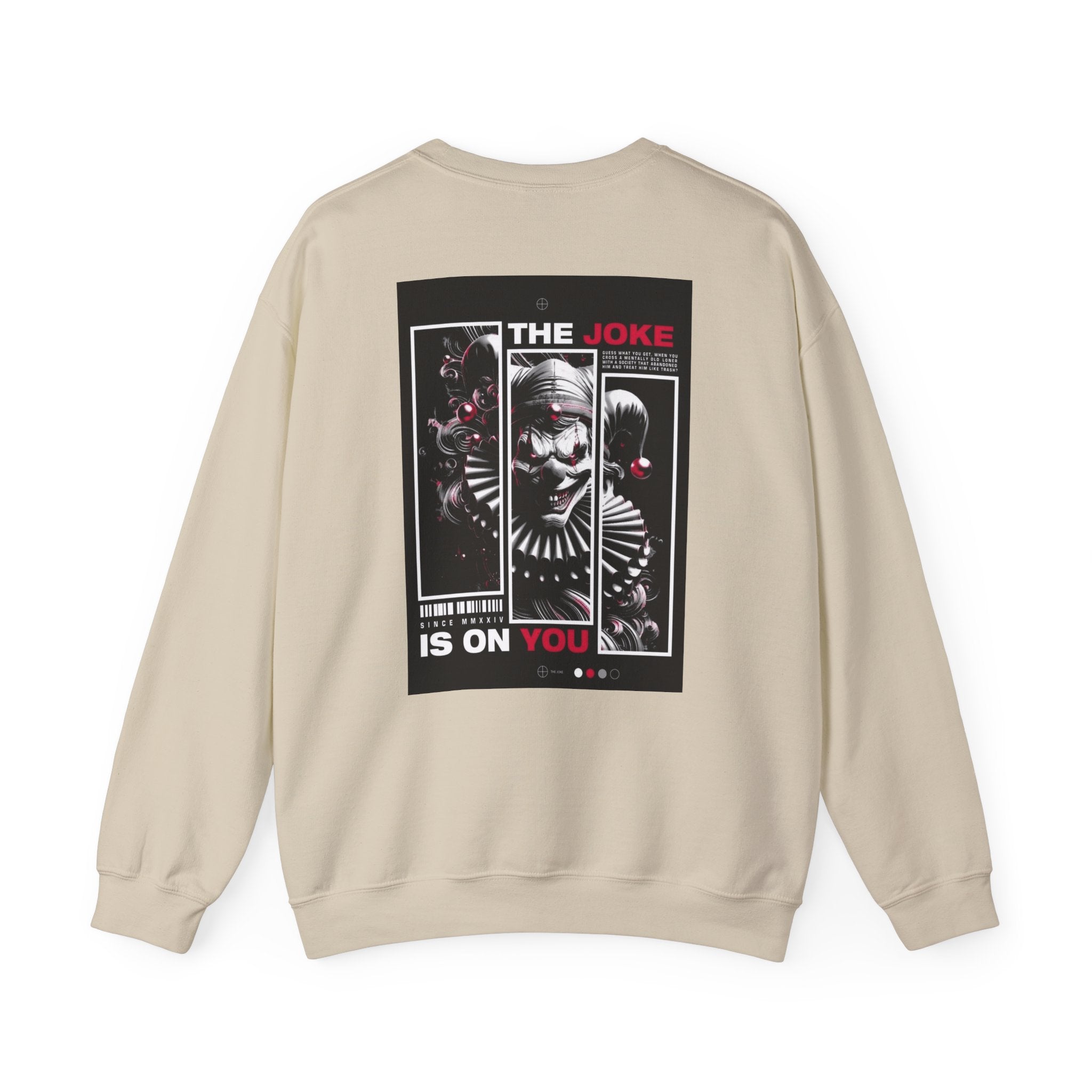 Creepy Clown "The Joke Is On You" Crewneck Sweatshirt