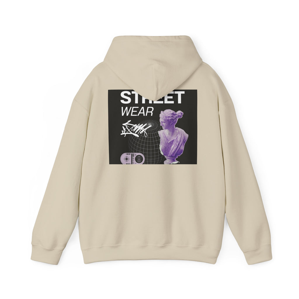 Streetwear Hoodie — 'STREET WEAR' Vaporwave Statue Graphic Pullover