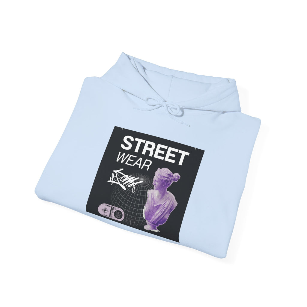 Streetwear Hoodie — 'STREET WEAR' Vaporwave Statue Graphic Pullover