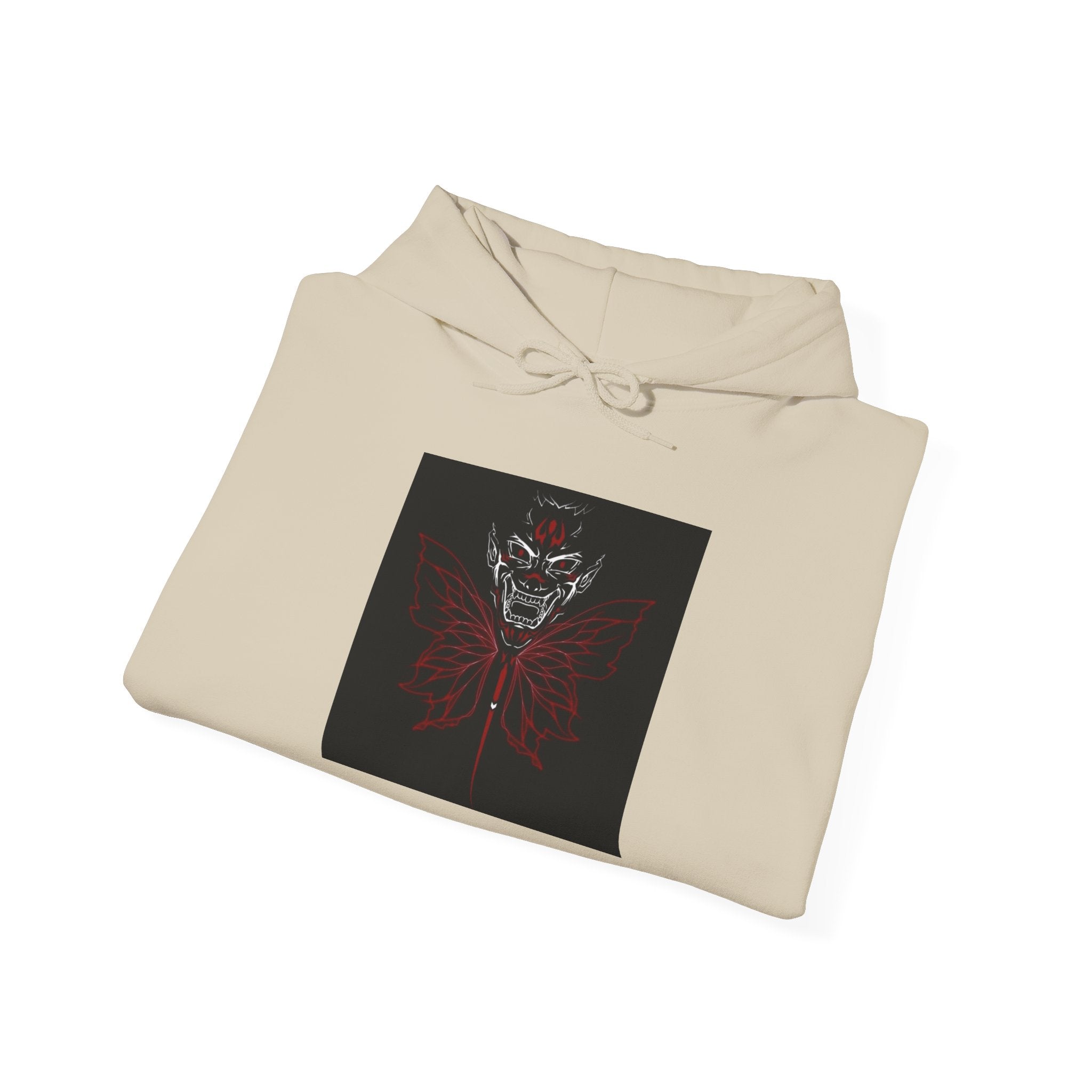 Demonic Butterfly Hoodie - Dark Gothic Skull Winged Design