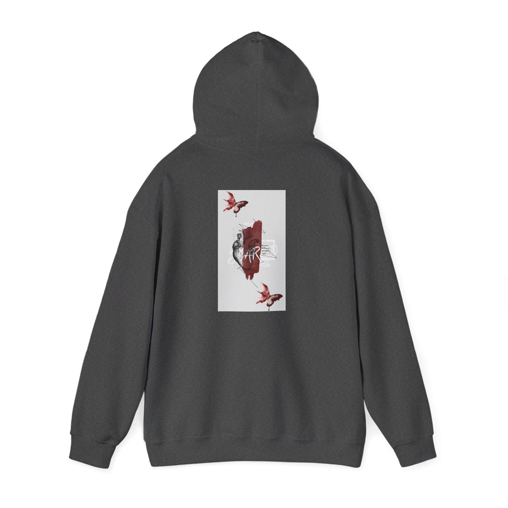 Hoodie — Romantic Red Rose & Butterflies Graphic Hoodie