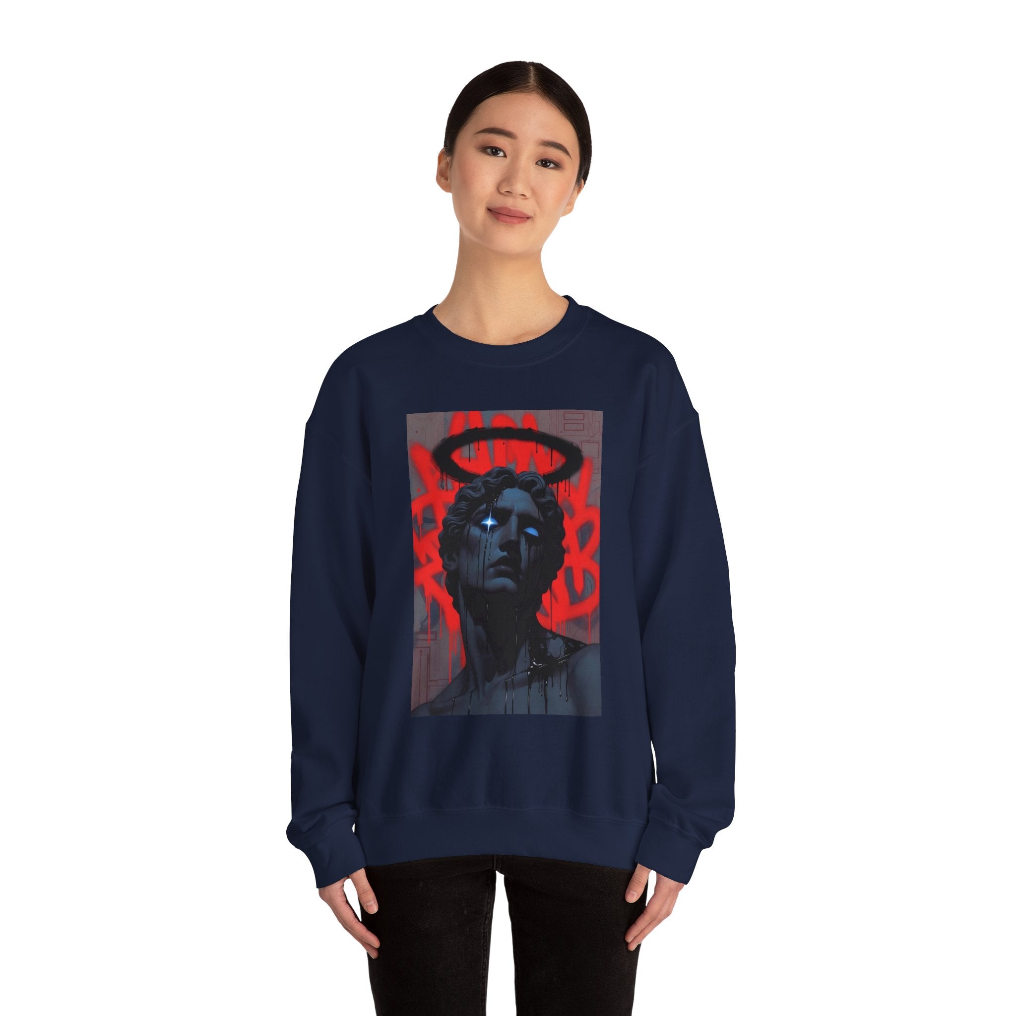 Street Art Statue Crewneck Sweatshirt