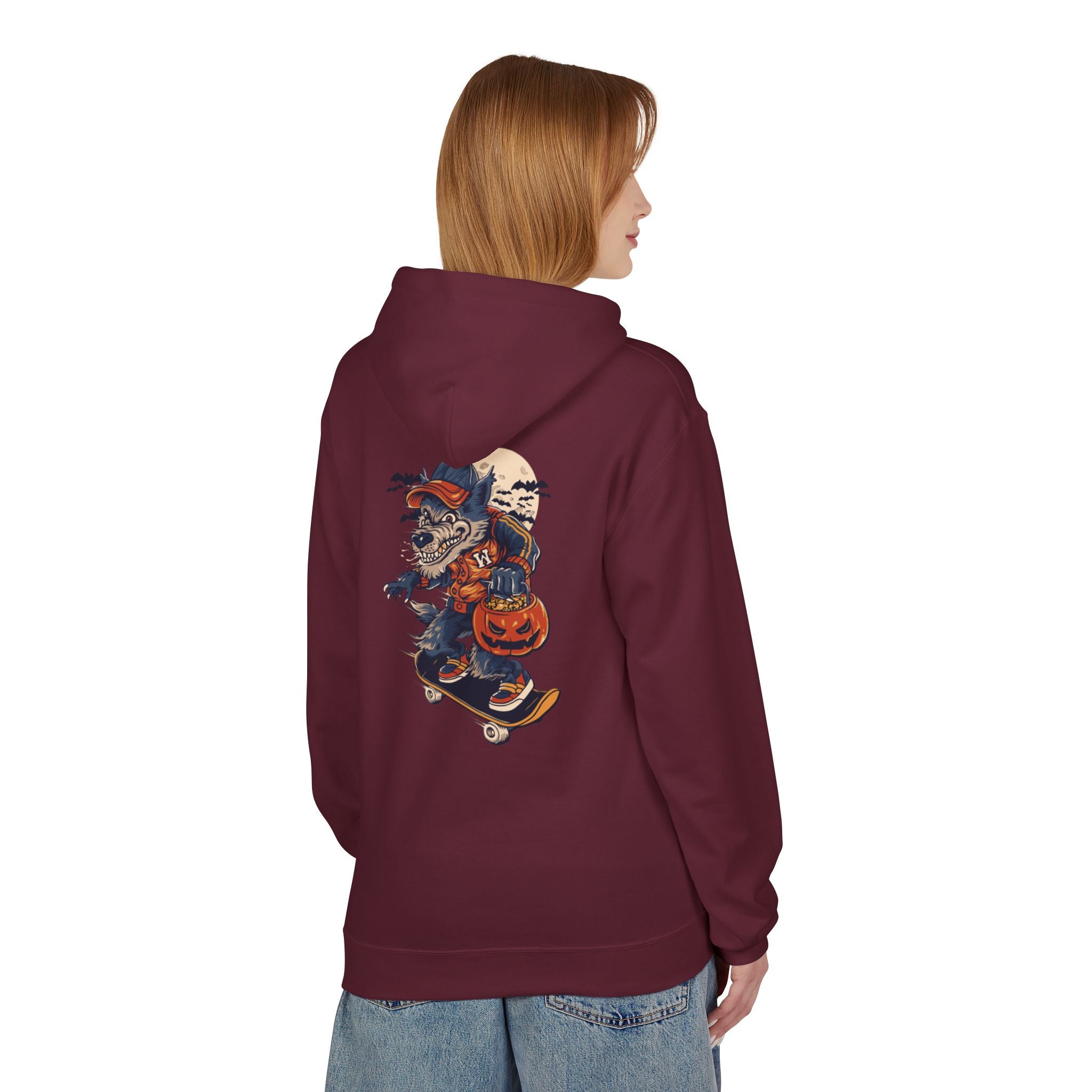 Skull Collage Hoodie — Grunge Floral Skull Graphic Pullover
