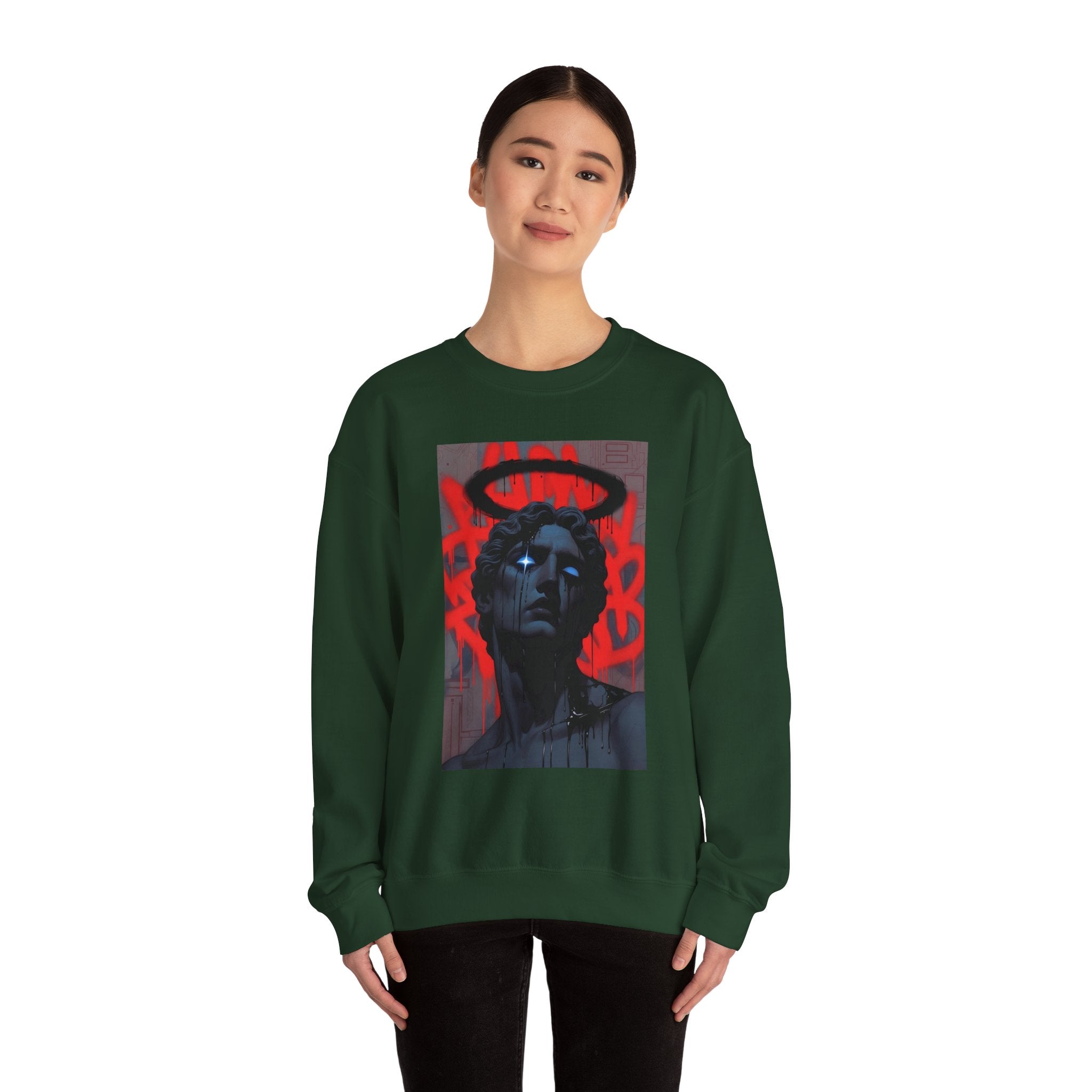 Street Art Statue Crewneck Sweatshirt