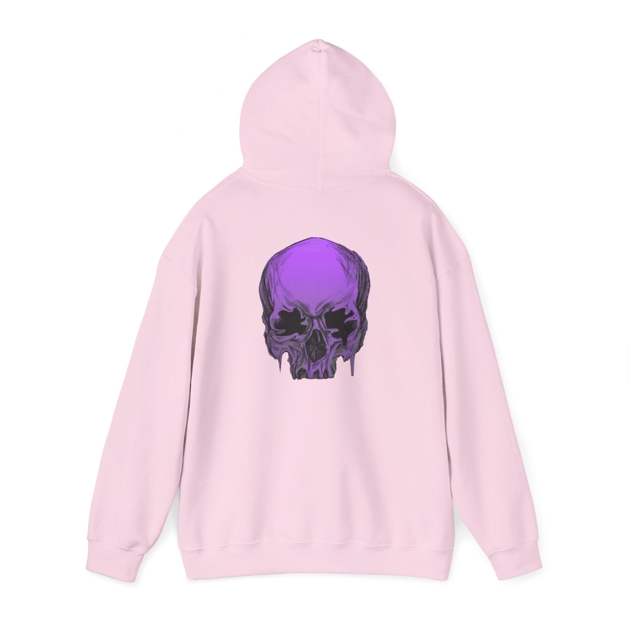 Purple Drip Skull Hoodie — Gothic Streetwear Pullover