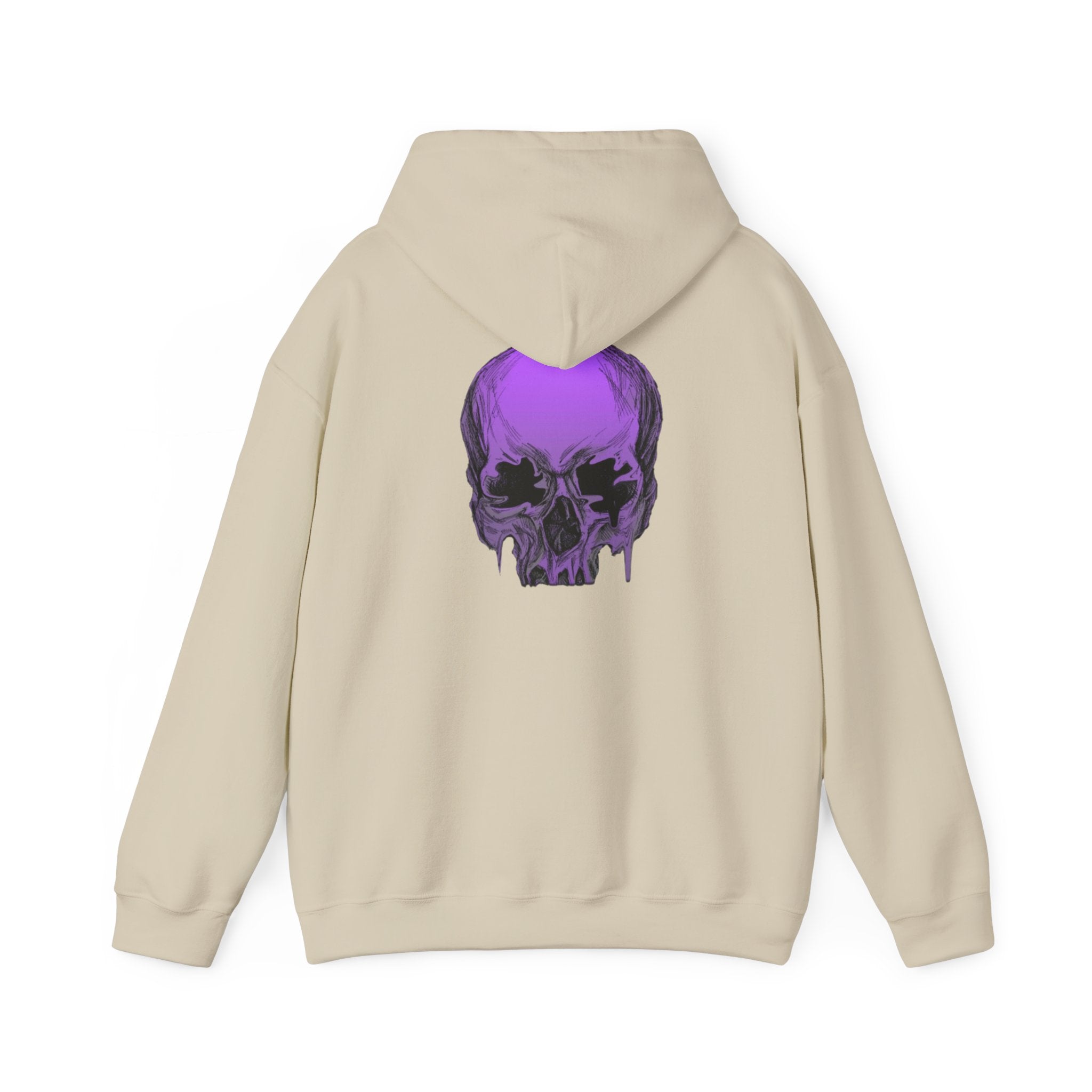 Purple Drip Skull Hoodie — Gothic Streetwear Pullover