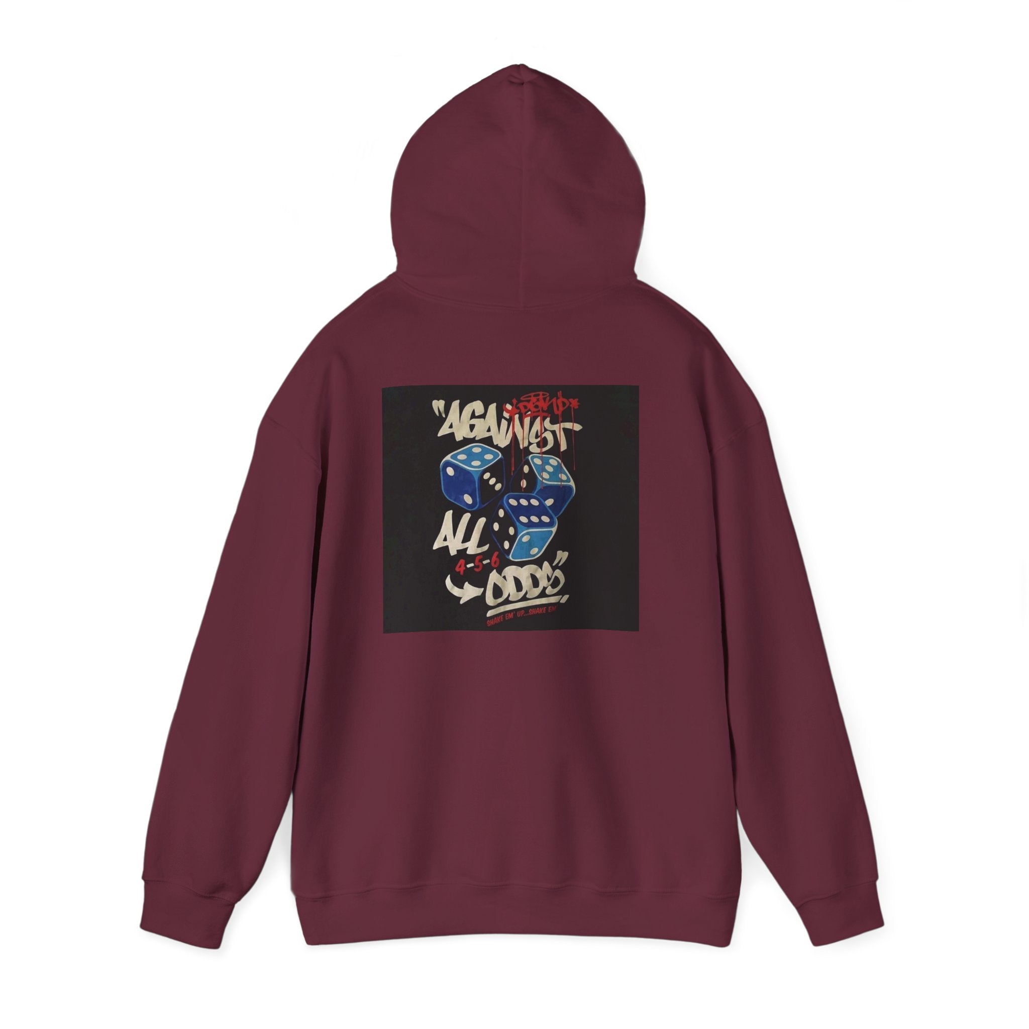 Against All Odds Hoodie — Vintage Dice Graphic Pullover