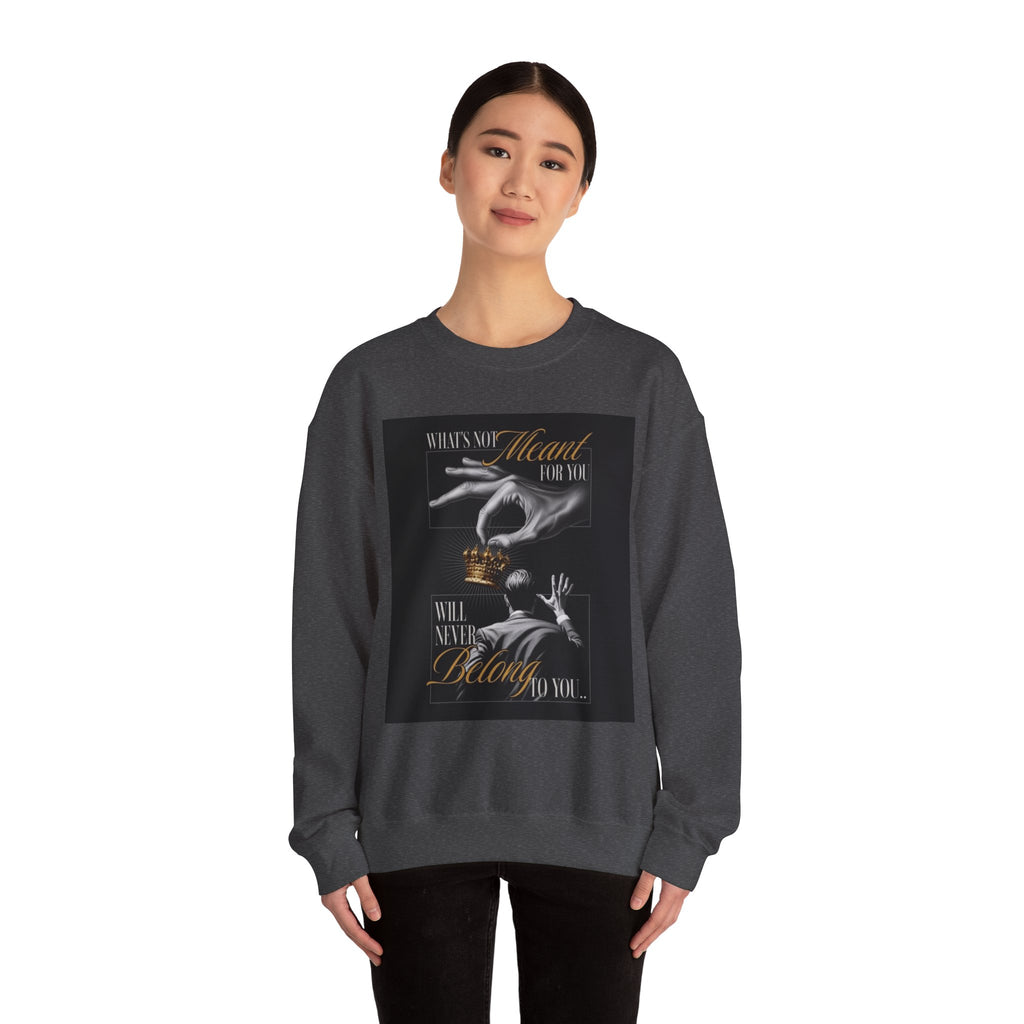 Crewneck Sweatshirt — 'What's My Heart For You' Inspirational Graphic Crewneck
