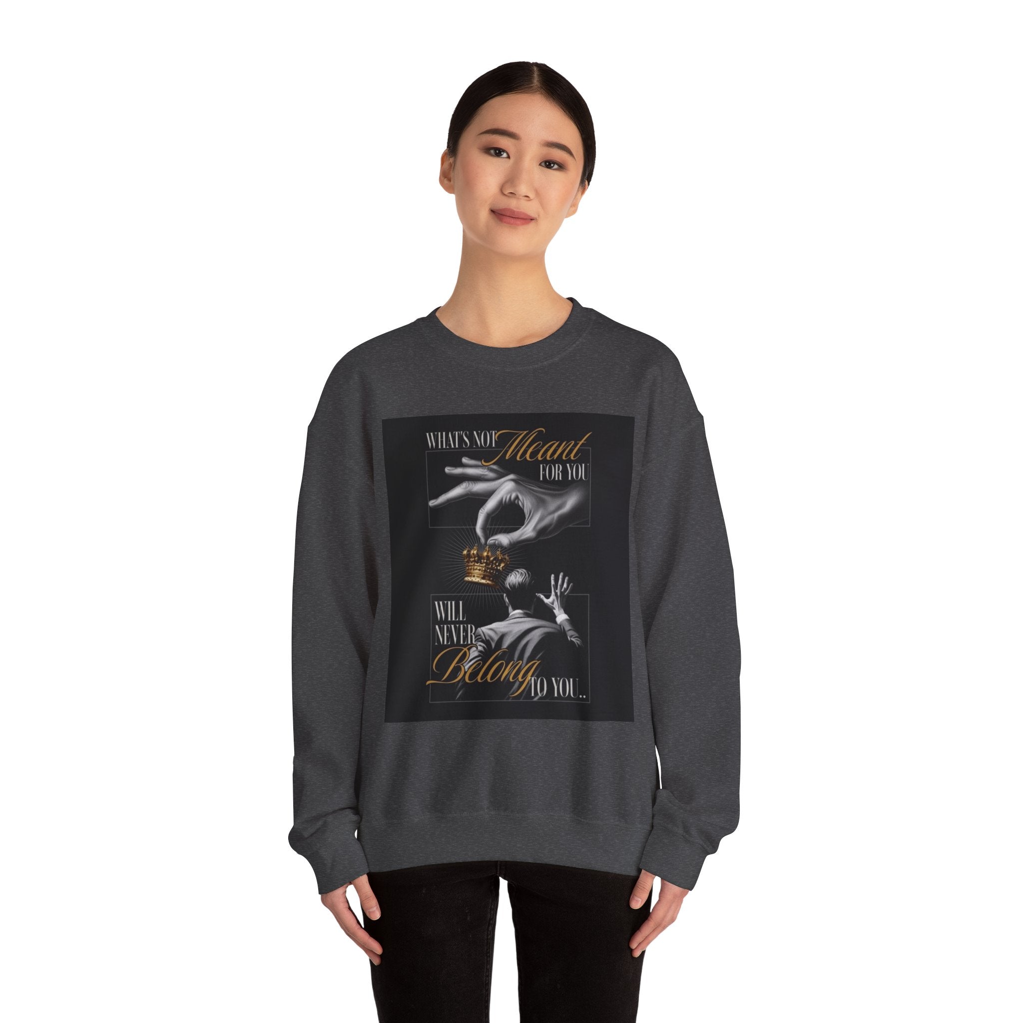 Crewneck Sweatshirt — 'What's My Heart For You' Inspirational Graphic Crewneck