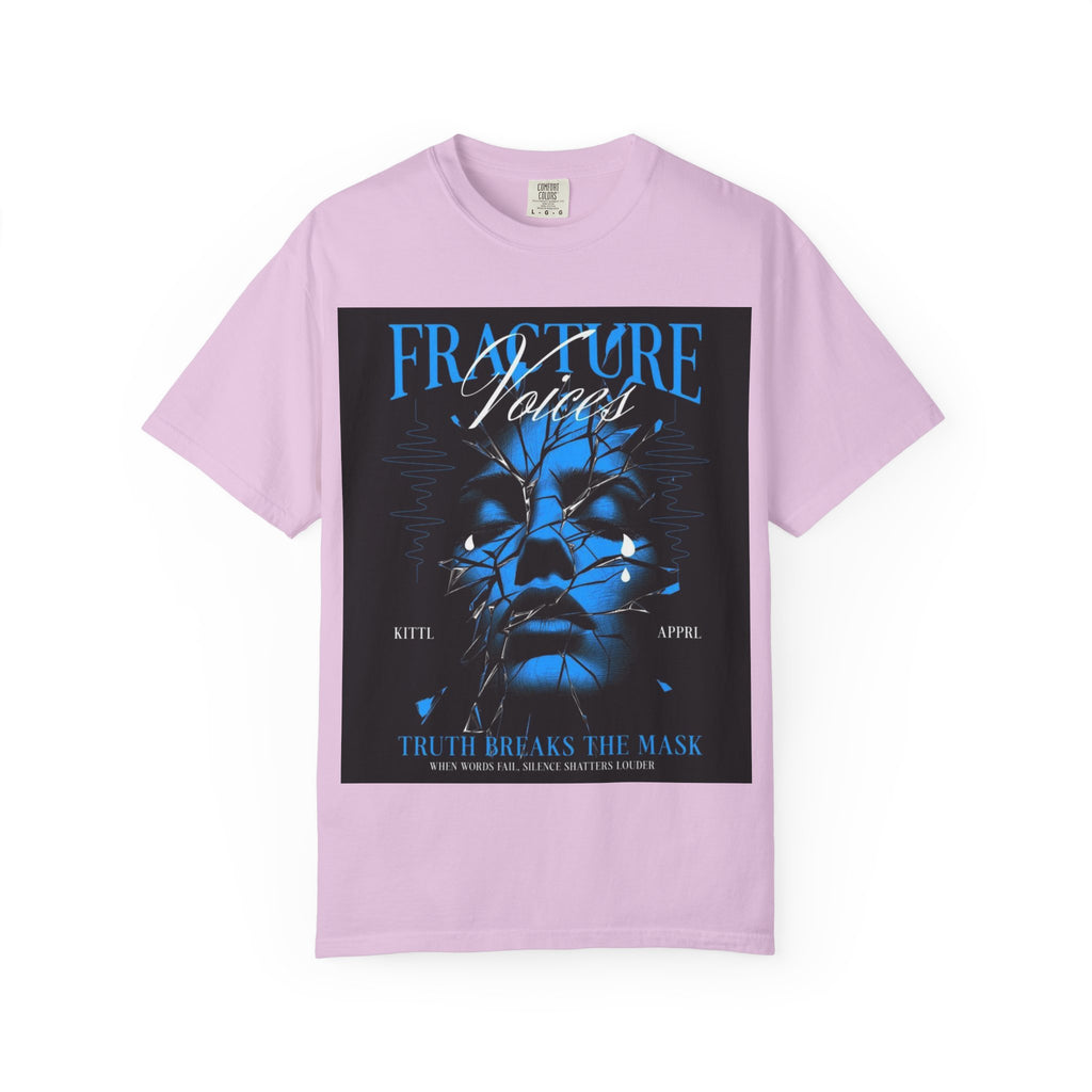 Graphic T-Shirt — "Fracture Voices" Blue Face Design (Back "Legaciess" Logo)