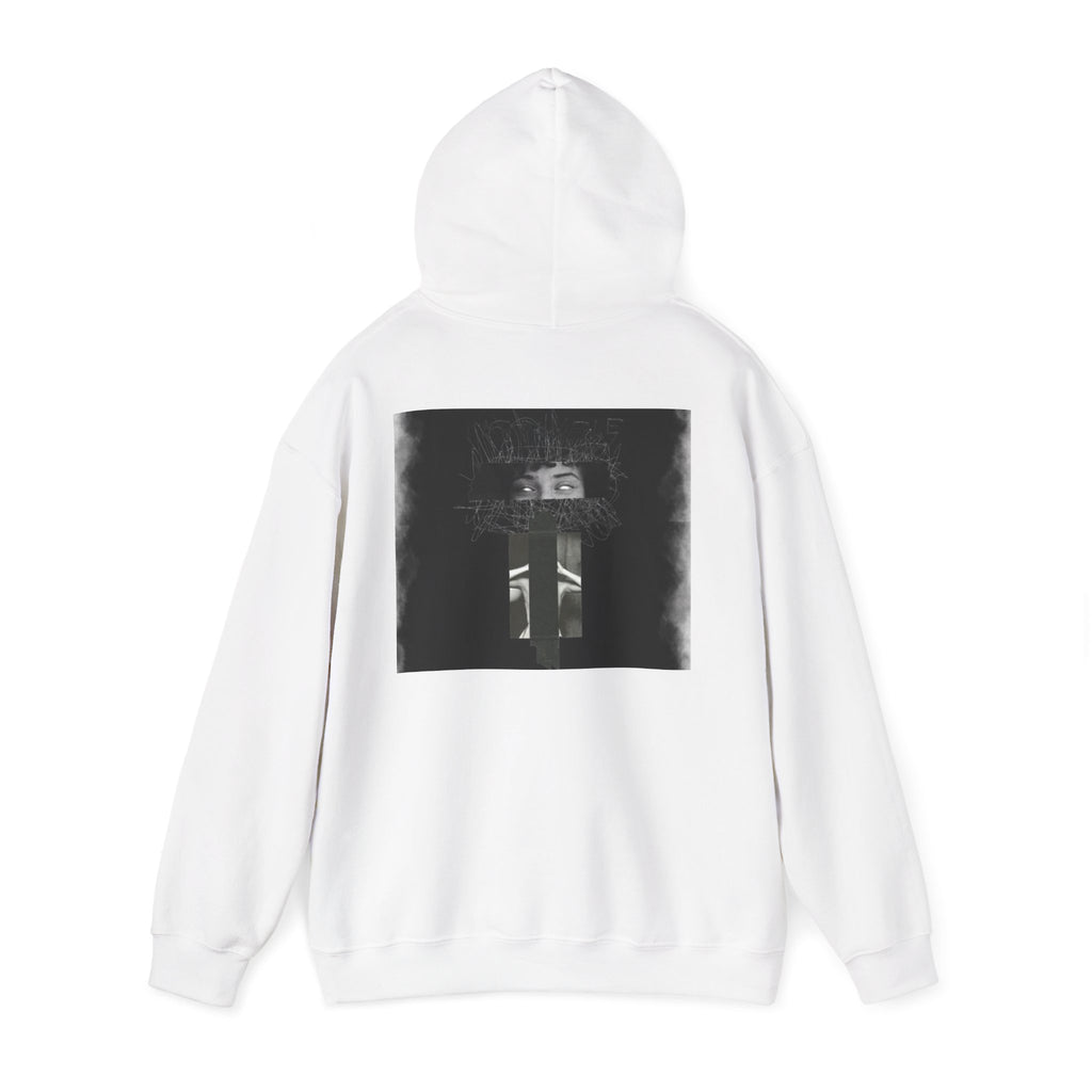 Mystic Window Hoodie — Gothic Portrait Smoke Graphic Hooded Sweatshirt