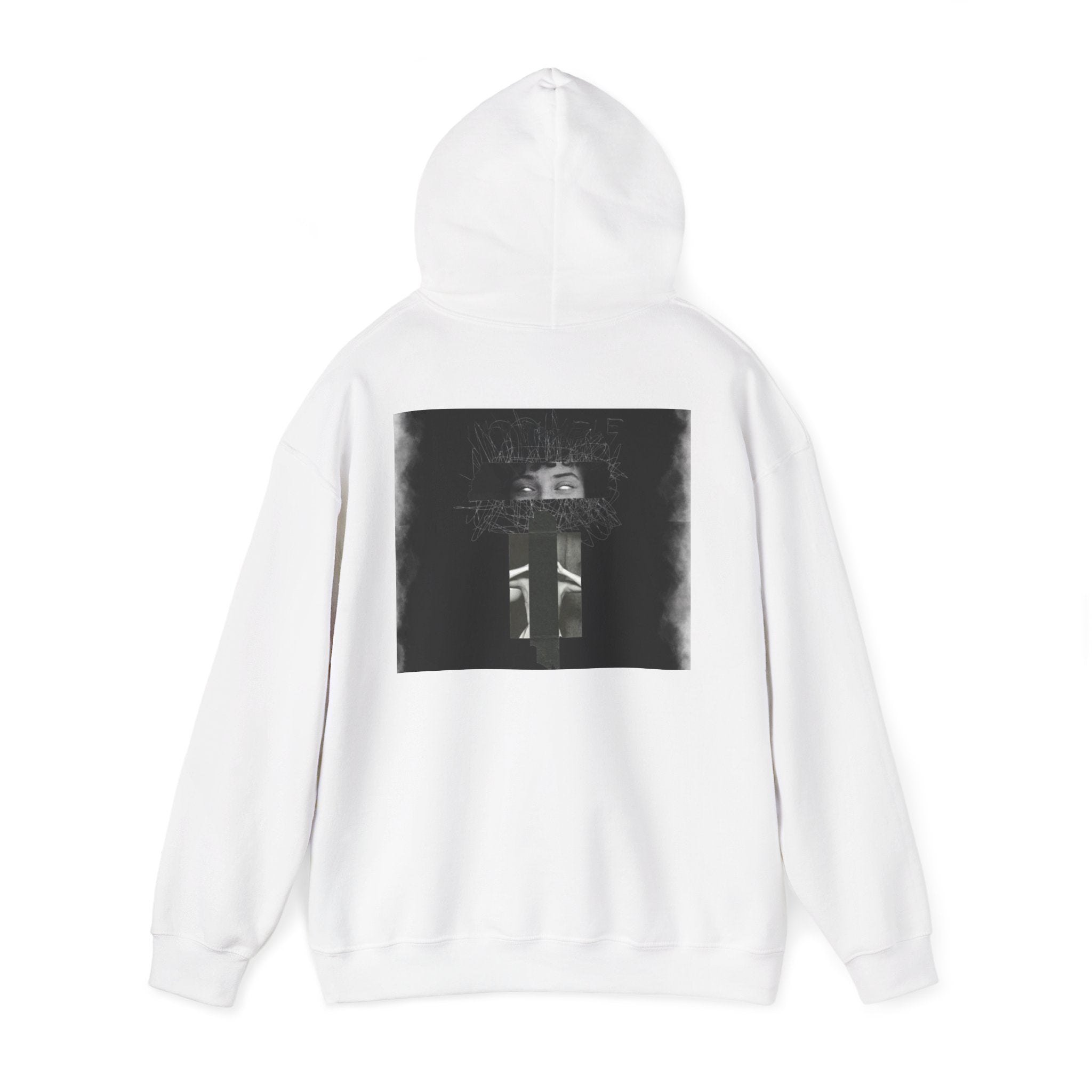 Mystic Window Hoodie — Gothic Portrait Smoke Graphic Hooded Sweatshirt