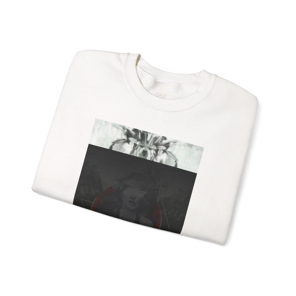 Crewneck Sweatshirt — Dark Abstract Chest Print with 'Legaciess' Gold Back Logo