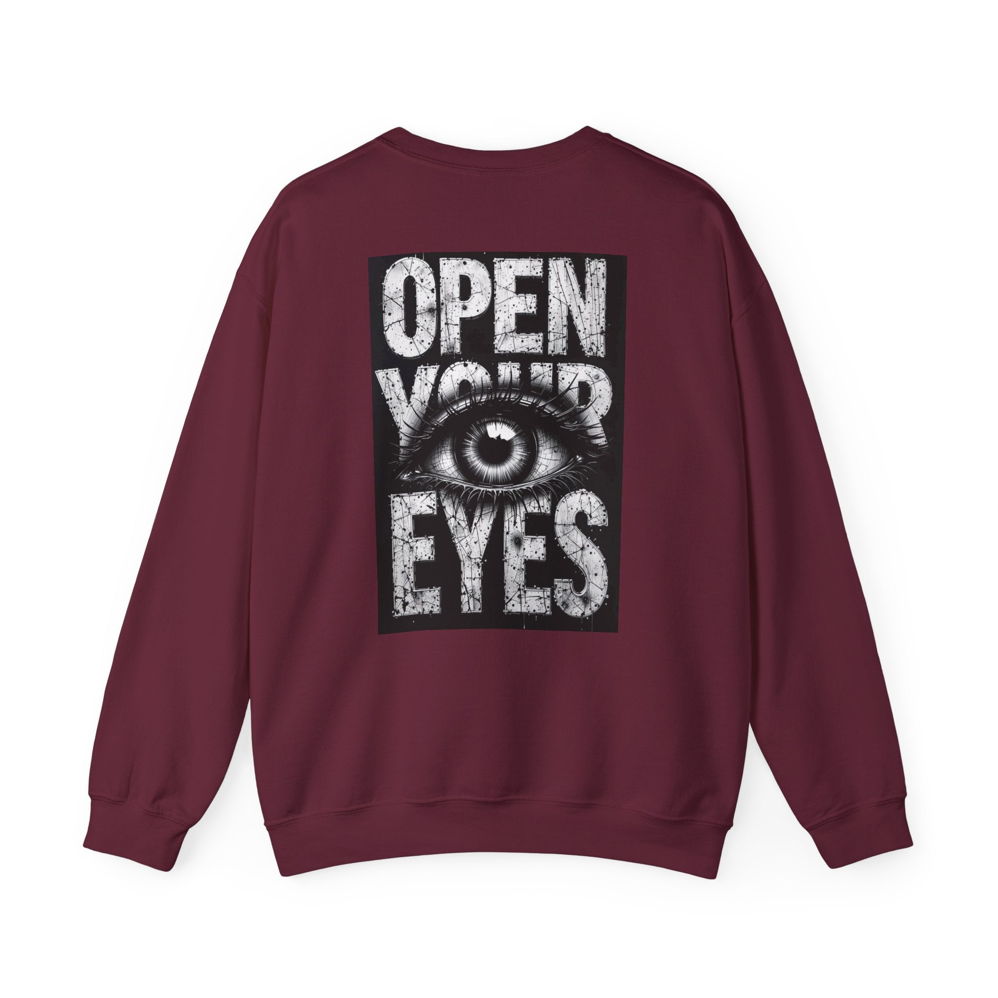 Open Your Eyes Crewneck Sweatshirt — Graphic Eye Design