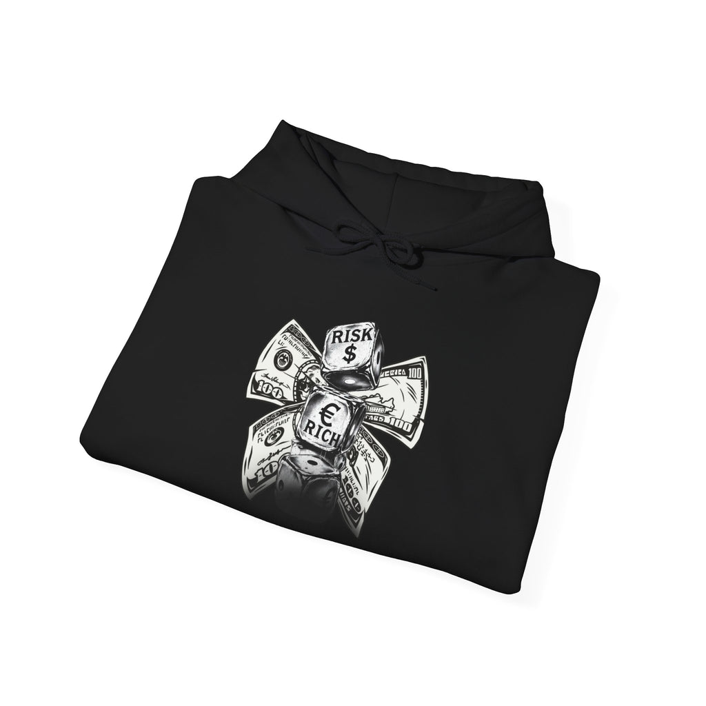 Money Bow Hoodie — Graphic Dollar Knot “Get Rich” Pullover