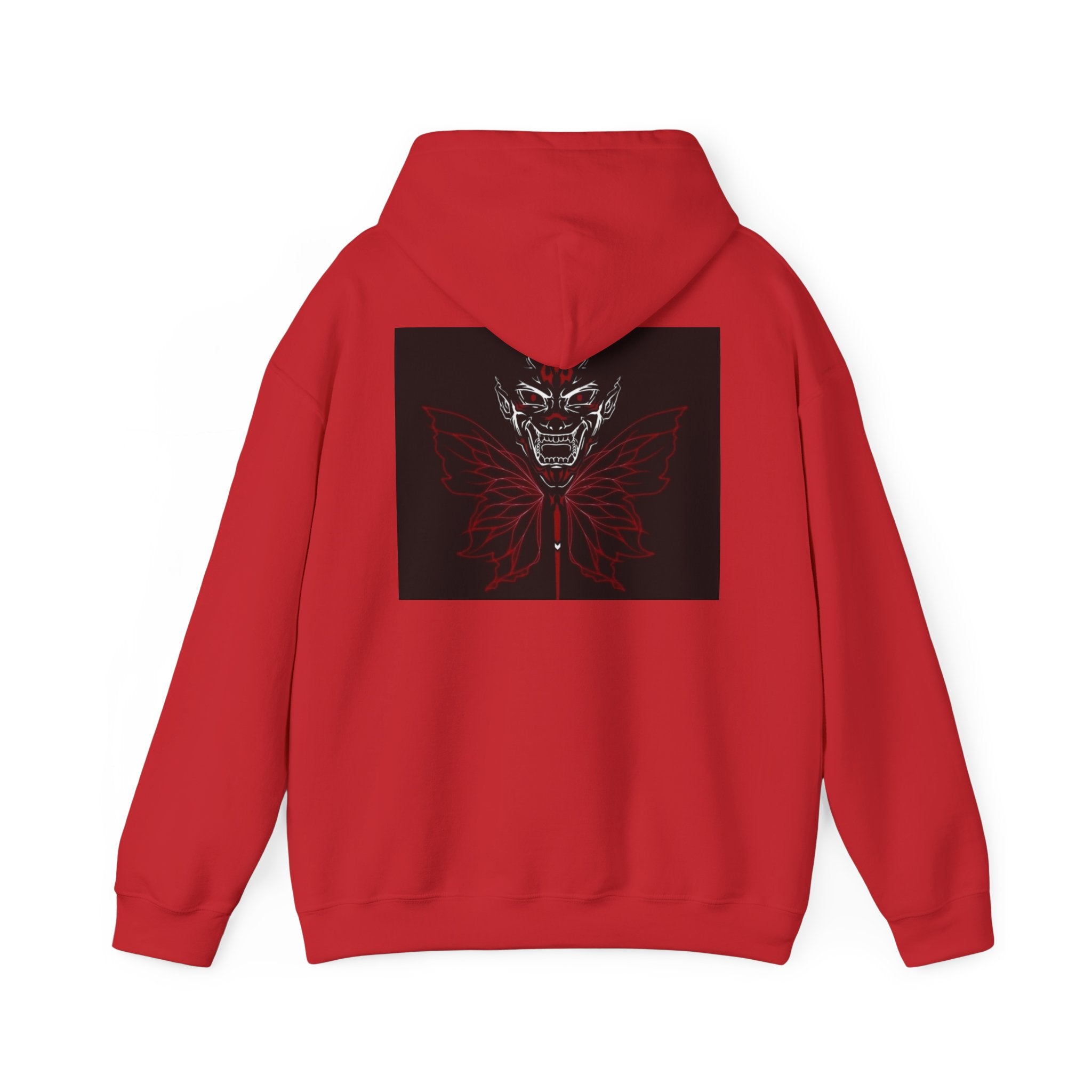 Demonic Butterfly Hoodie - Dark Gothic Skull Winged Design