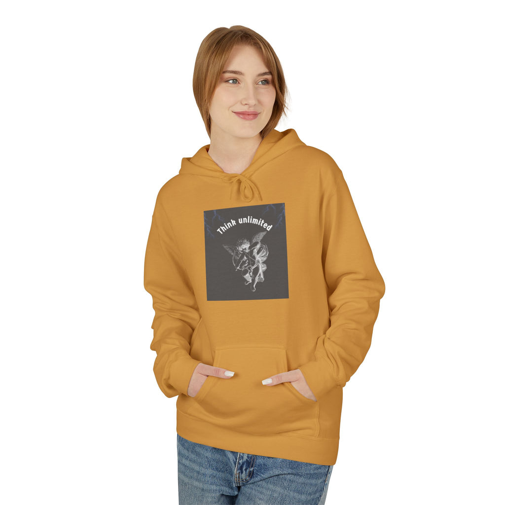 Think Unlimited Hoodie — Inspirational Angel Graphic Pullover