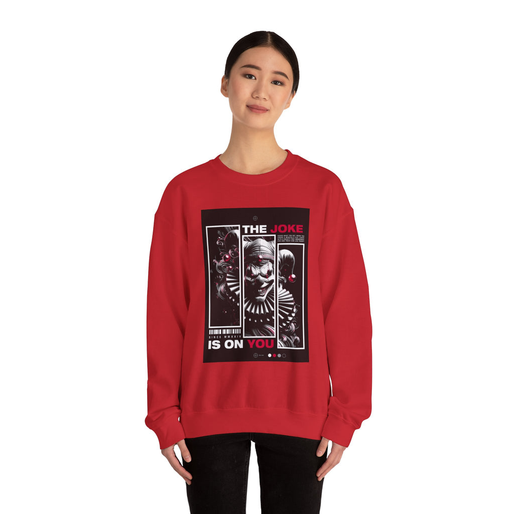 Creepy Clown "The Joke Is On You" Crewneck Sweatshirt