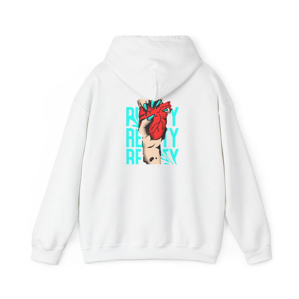 Heart in Hand Hoodie — 'Ready' Graphic Pullover