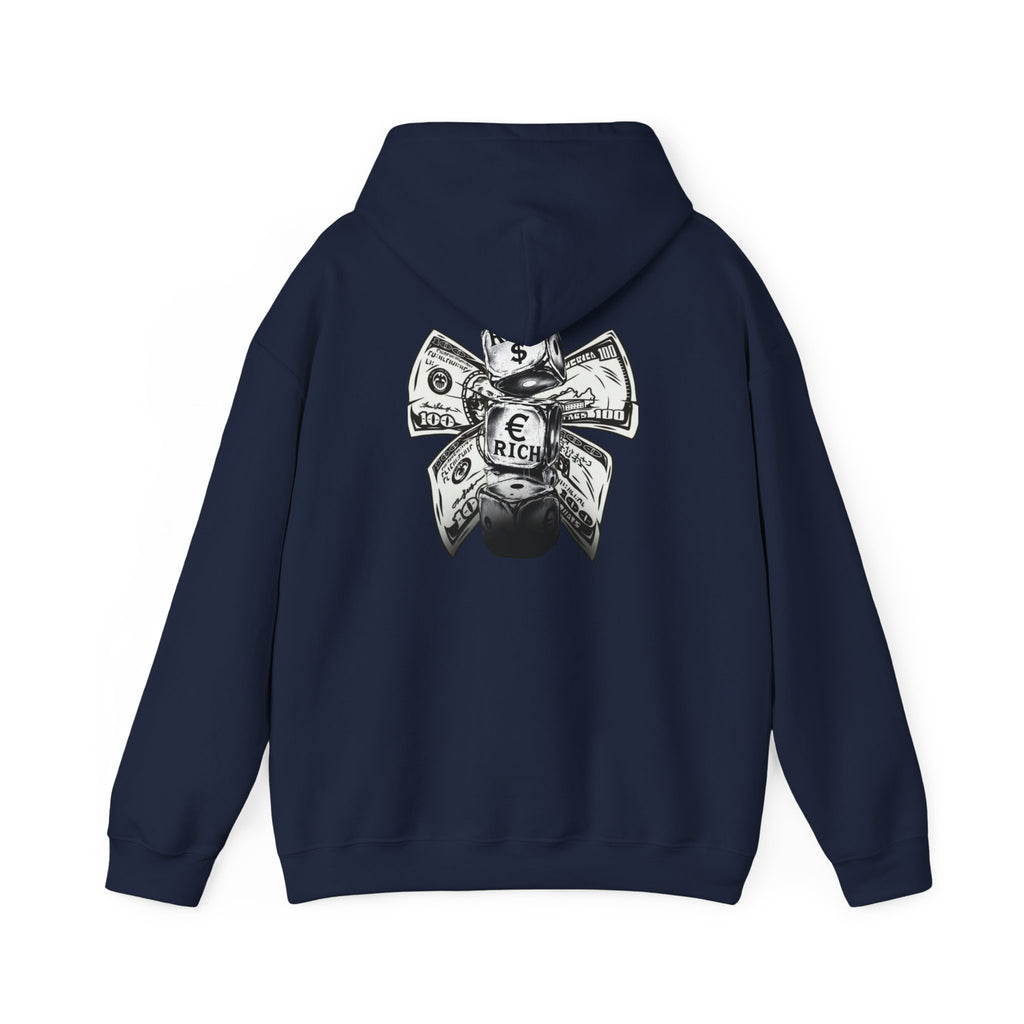 Money Bow Hoodie — Graphic Dollar Knot “Get Rich” Pullover