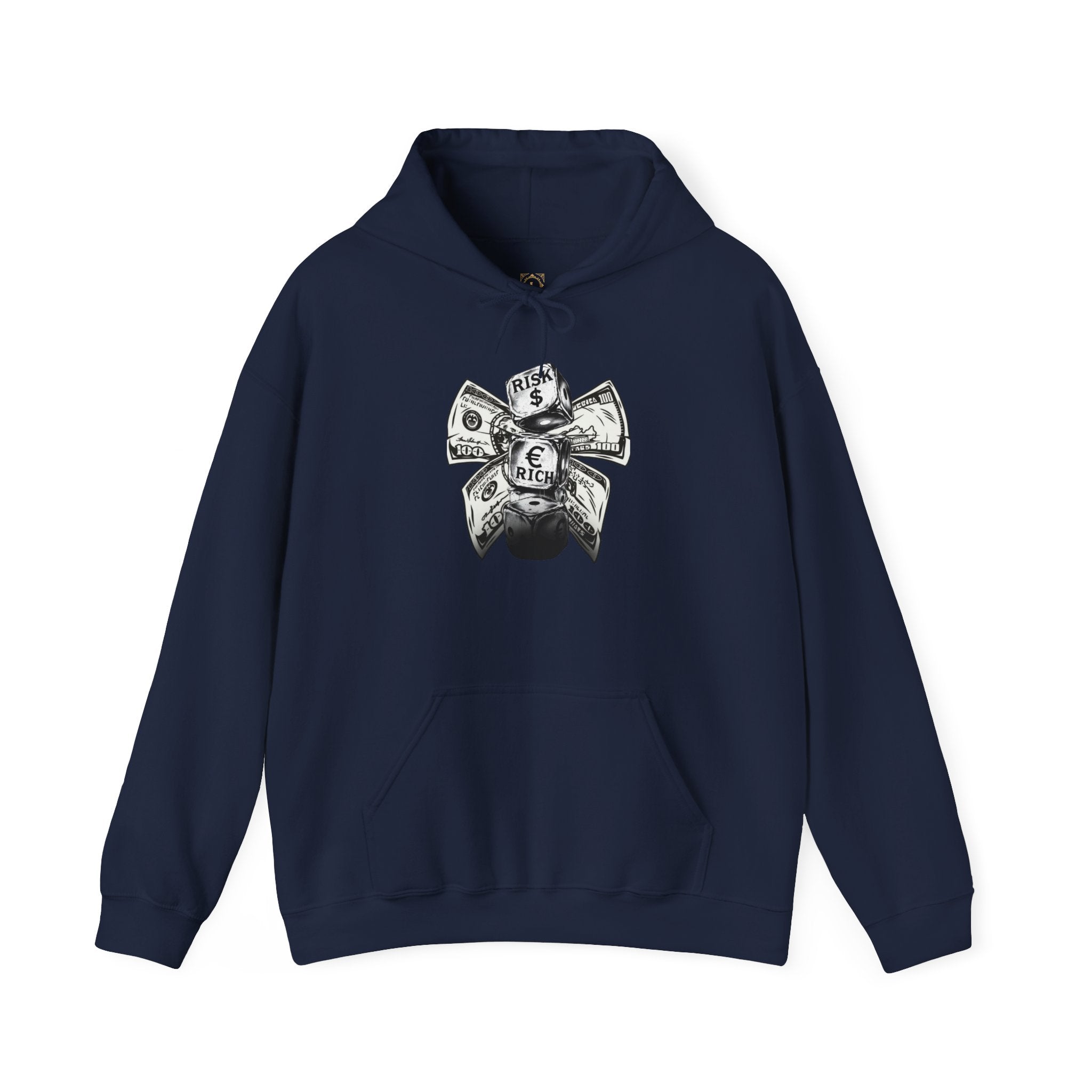 Money Bow Hoodie — Graphic Dollar Knot “Get Rich” Pullover