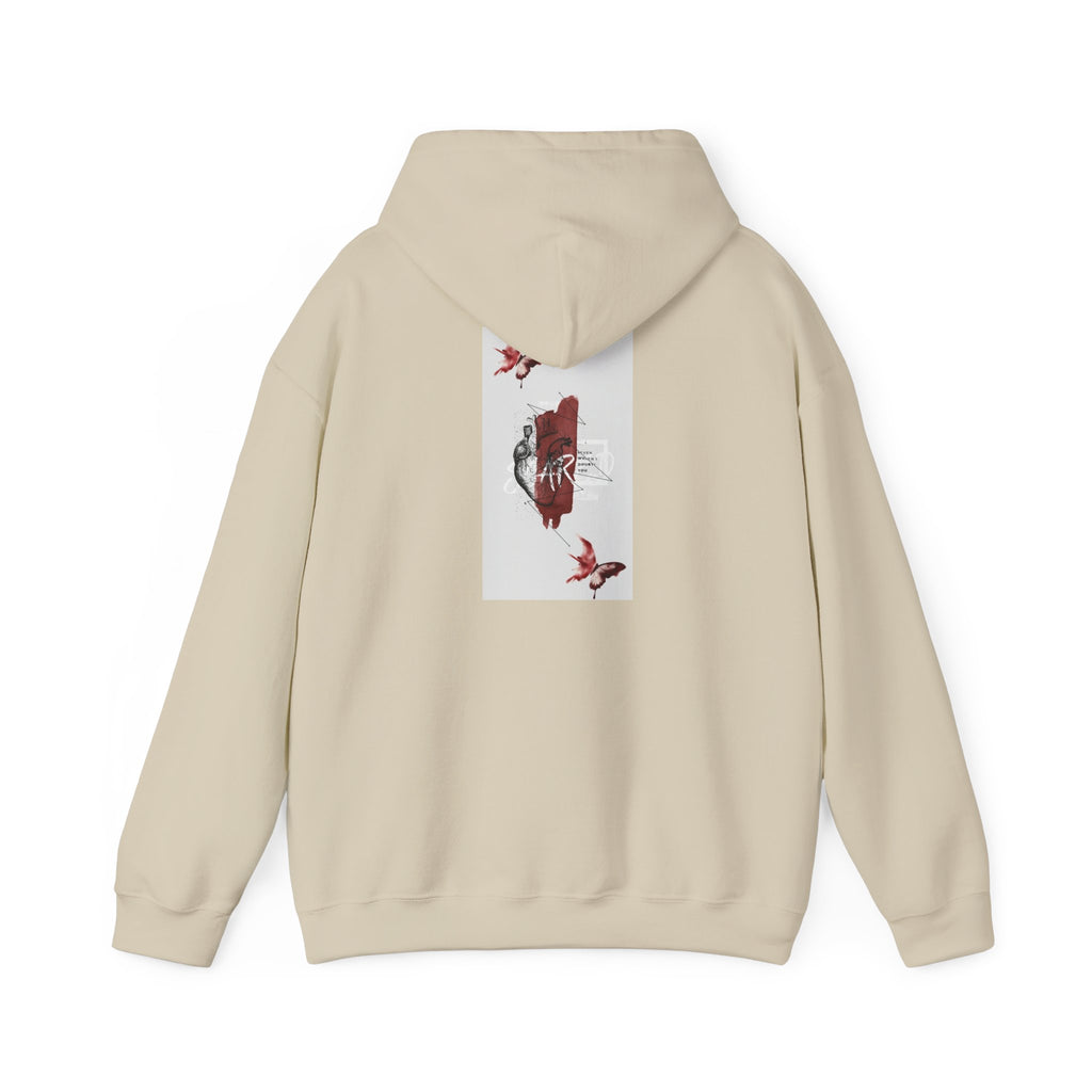 Hoodie — Romantic Red Rose & Butterflies Graphic Hoodie