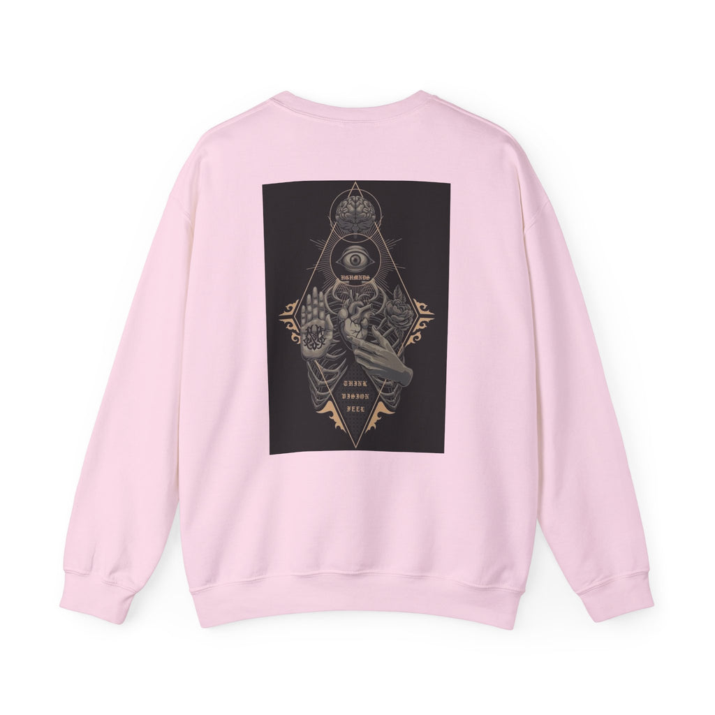 Crewneck Sweatshirt — Occult Skeleton Eye Graphic