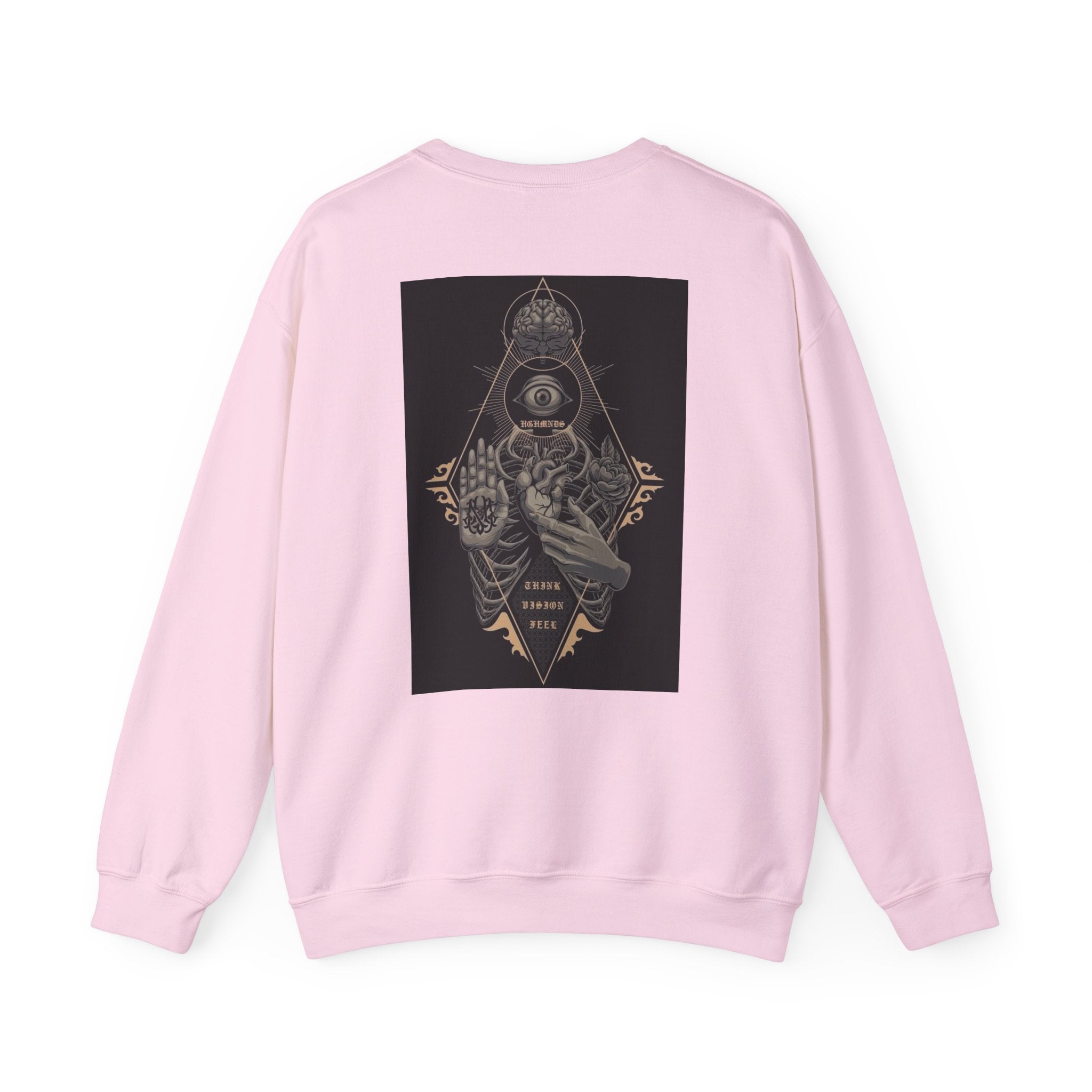Crewneck Sweatshirt — Occult Skeleton Eye Graphic