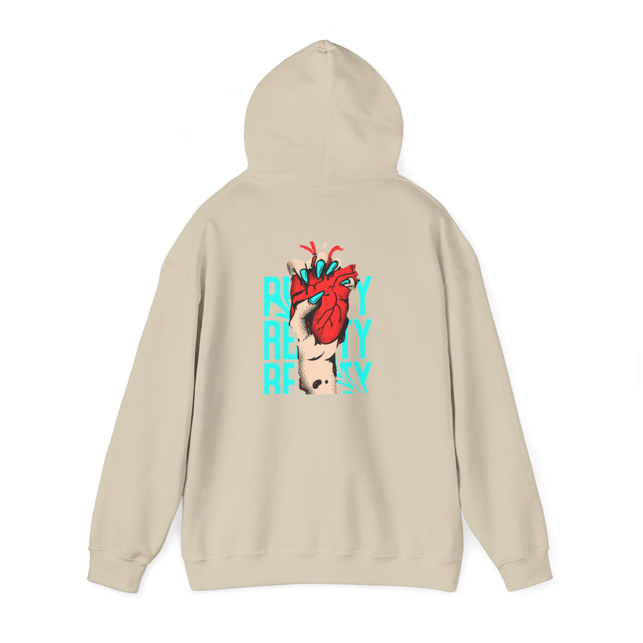 Heart in Hand Hoodie — 'Ready' Graphic Pullover