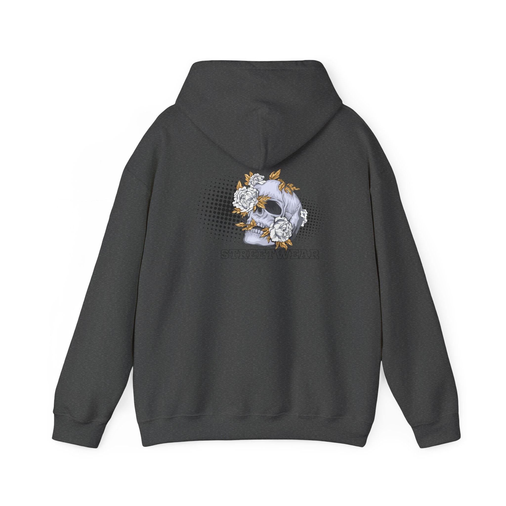 Floral Skull Hoodie — Vintage Botanical Skull Graphic Sweatshirt