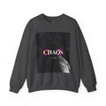 Chaos Graphic Crewneck Sweatshirt — "CHAOS in my mind" Gothic Wing Design