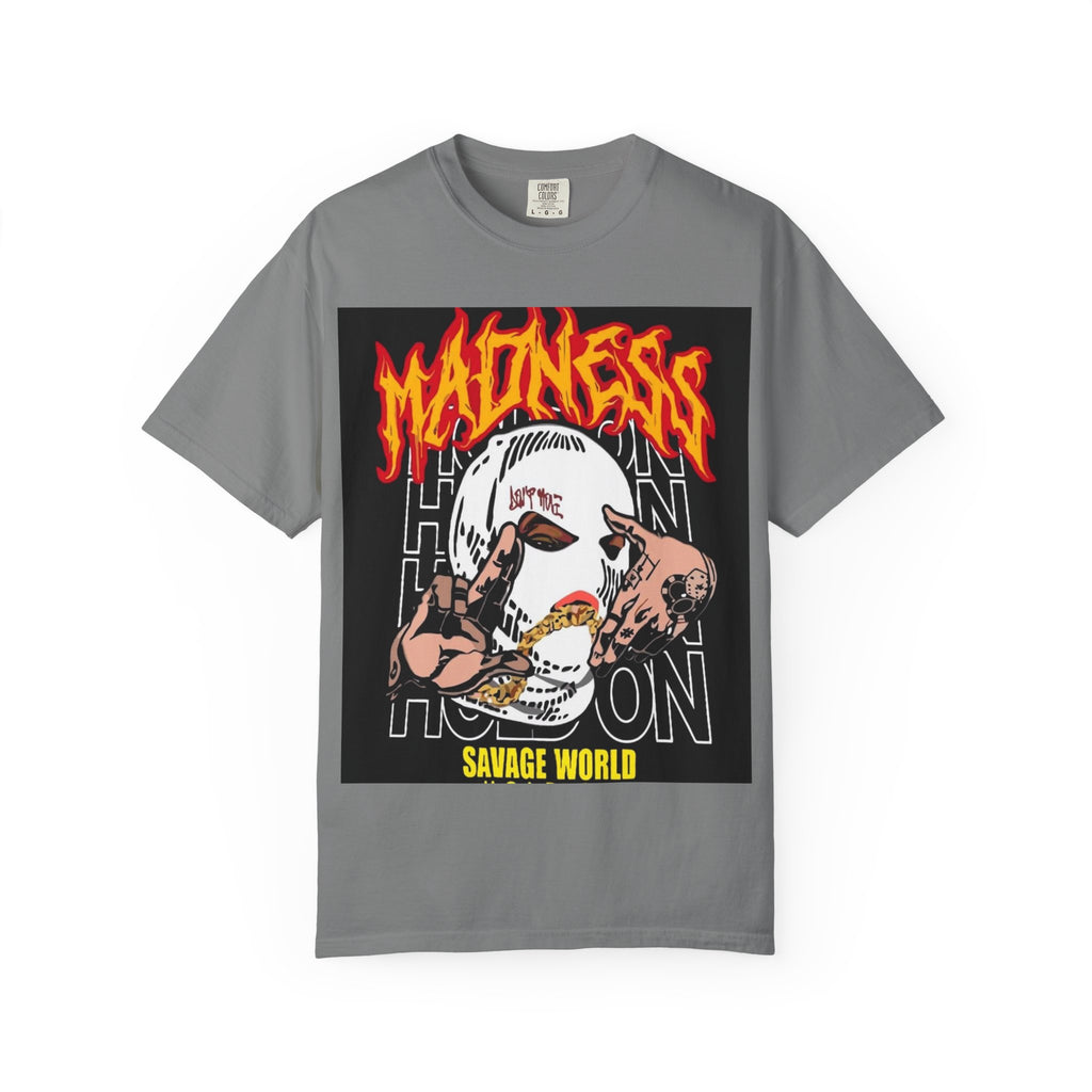 Madness Skull Graphic T-Shirt — Savage World Streetwear Tee