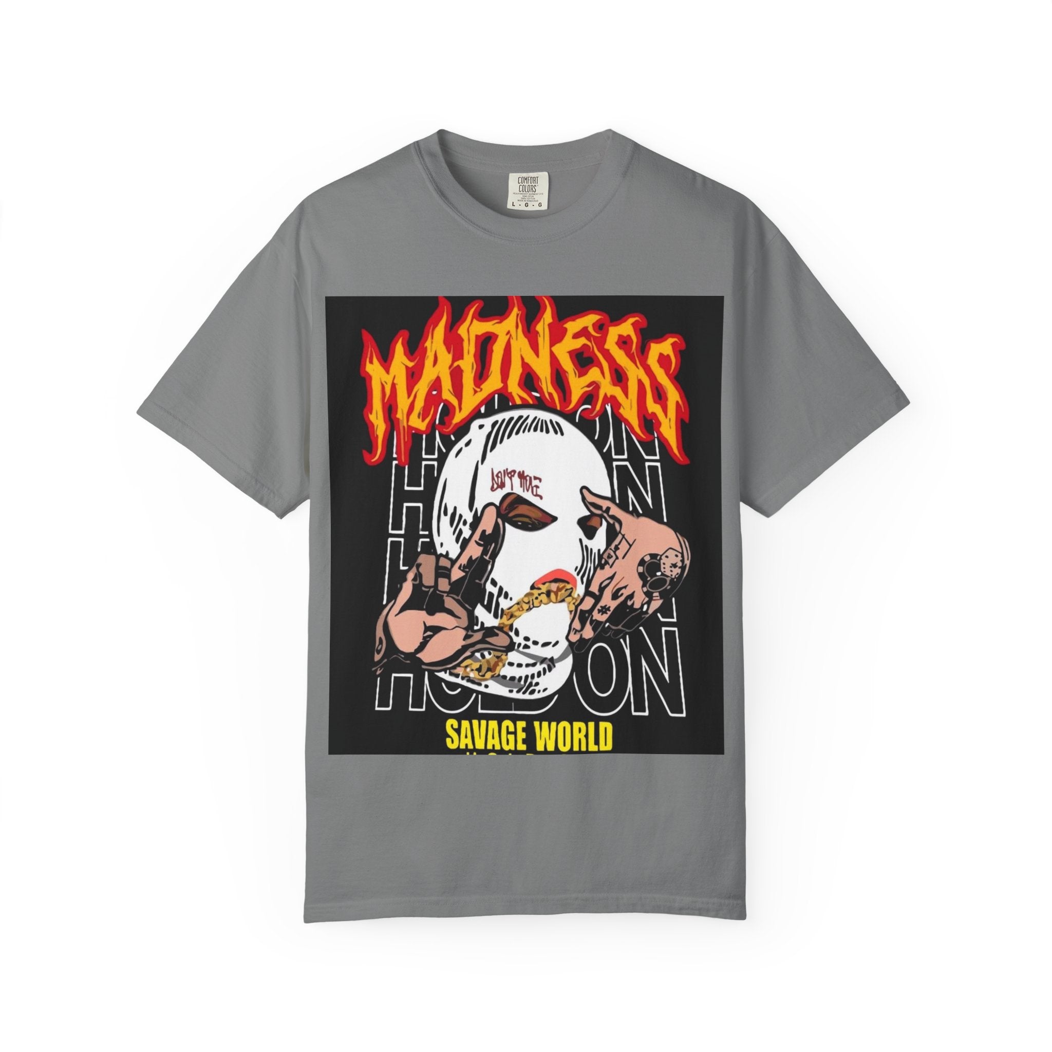 Madness Skull Graphic T-Shirt — Savage World Streetwear Tee