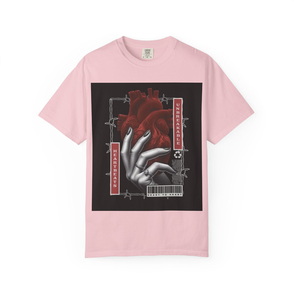 Graphic Heart & Hand T‑Shirt — 'Heartbeat' Gothic Streetwear Tee